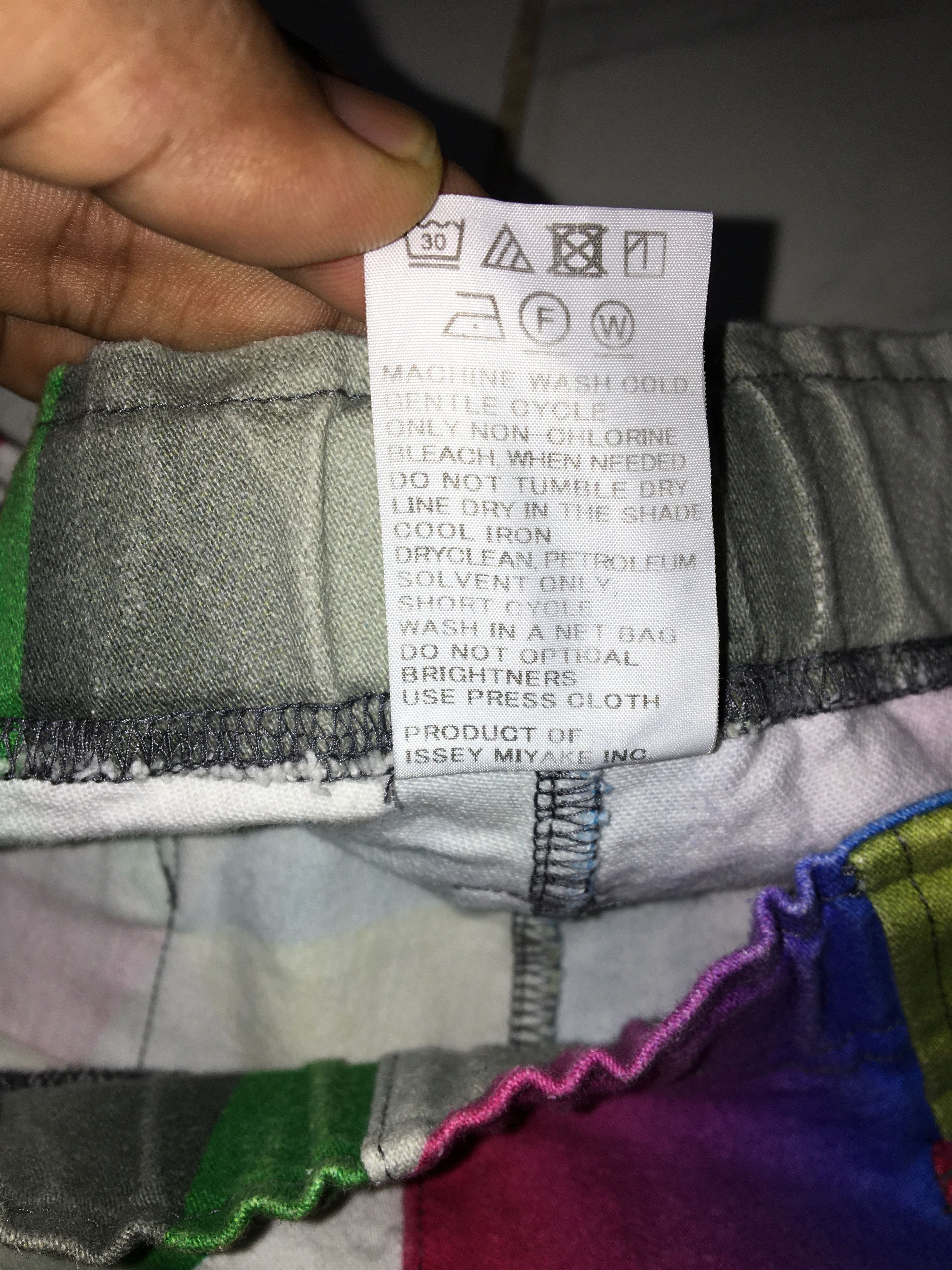 Designer PANTS ISSEY MIYAKE ME MULTICOLOR Size US 29 - 9 Thumbnail