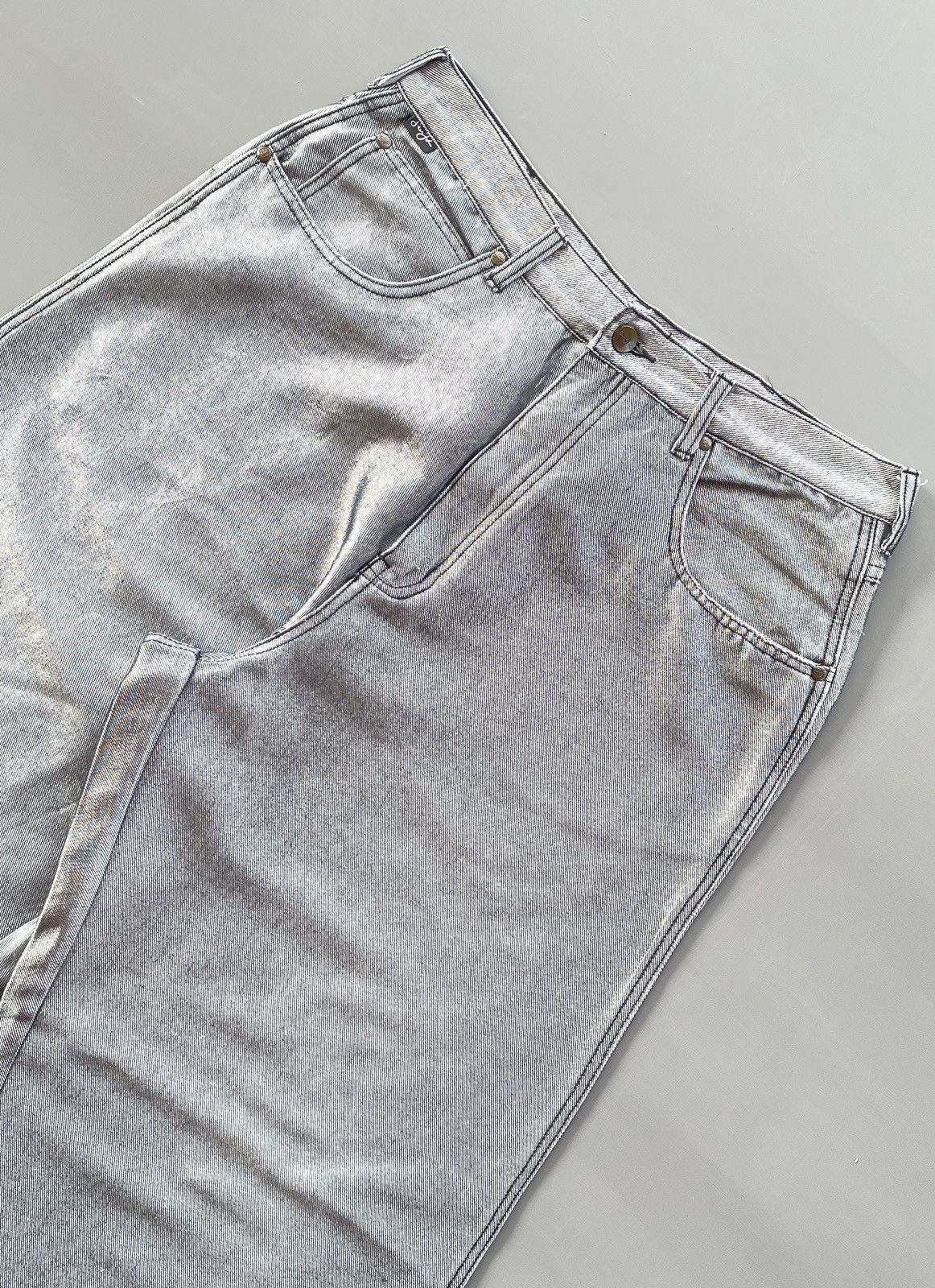 Sean John Sean John Shiny Silver Baggy Jeans (P62) Size US 32 / EU 48 - 4 Thumbnail