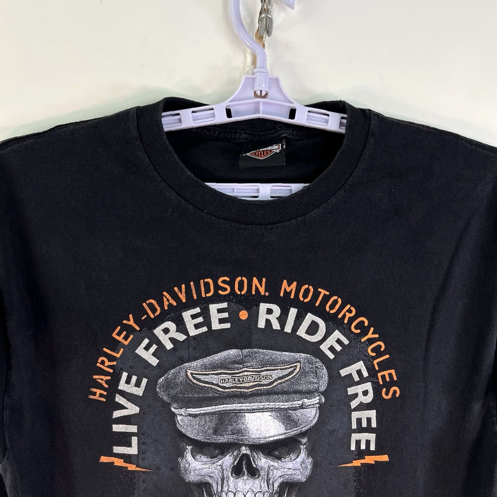 Harley Davidson Harley-Davidson Live Free Ride Free T-Shirt Black Crew Neck Short Sleeve Men’s Size L Graphic Print Biker 2010s Size US L / EU 52-54 / 3 - 4 Thumbnail