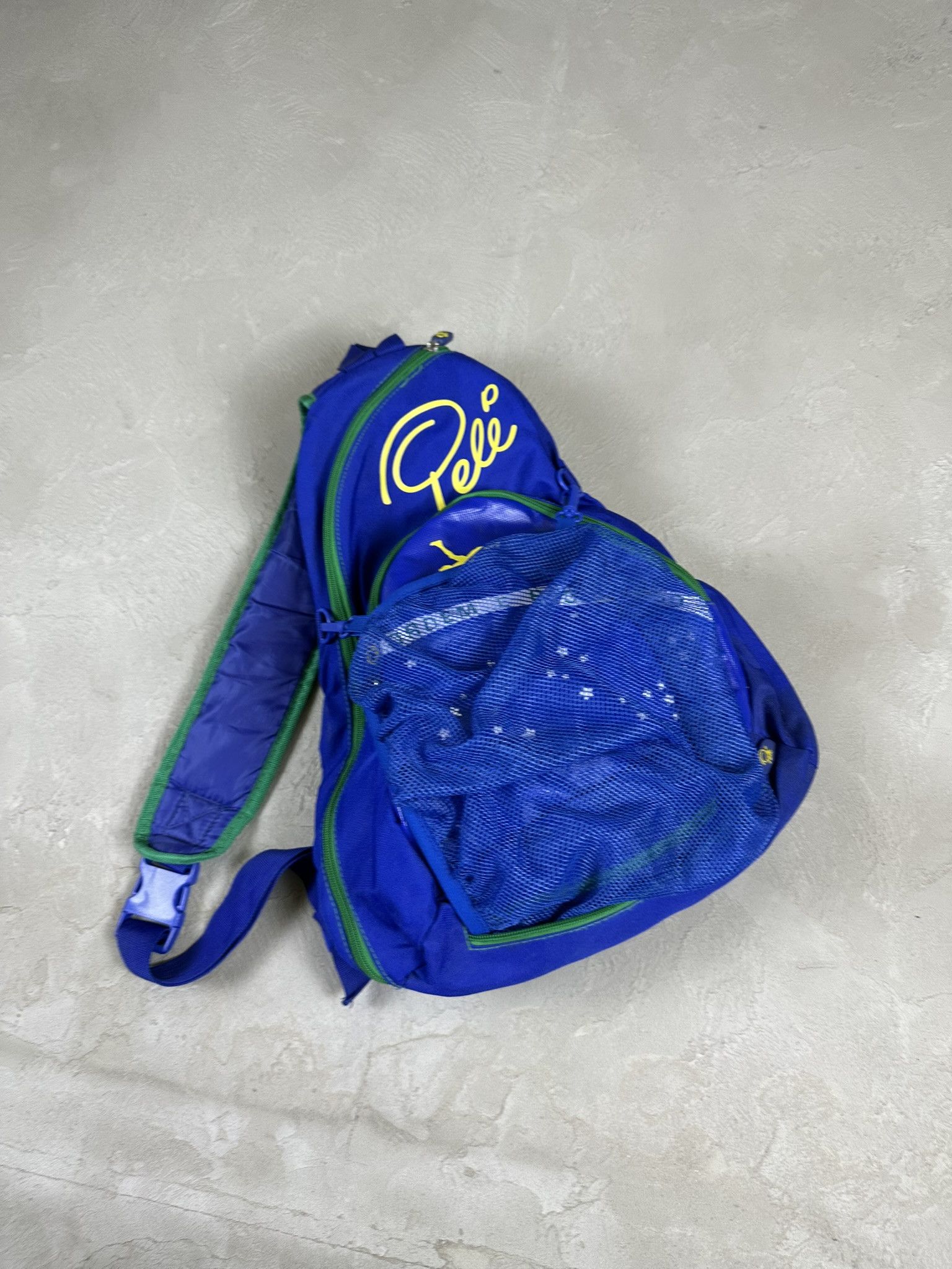 Hype x Soccer Jersey Vintage Pelle Soccer Sling Crossbody Bag Blokecore in Blue, Men's