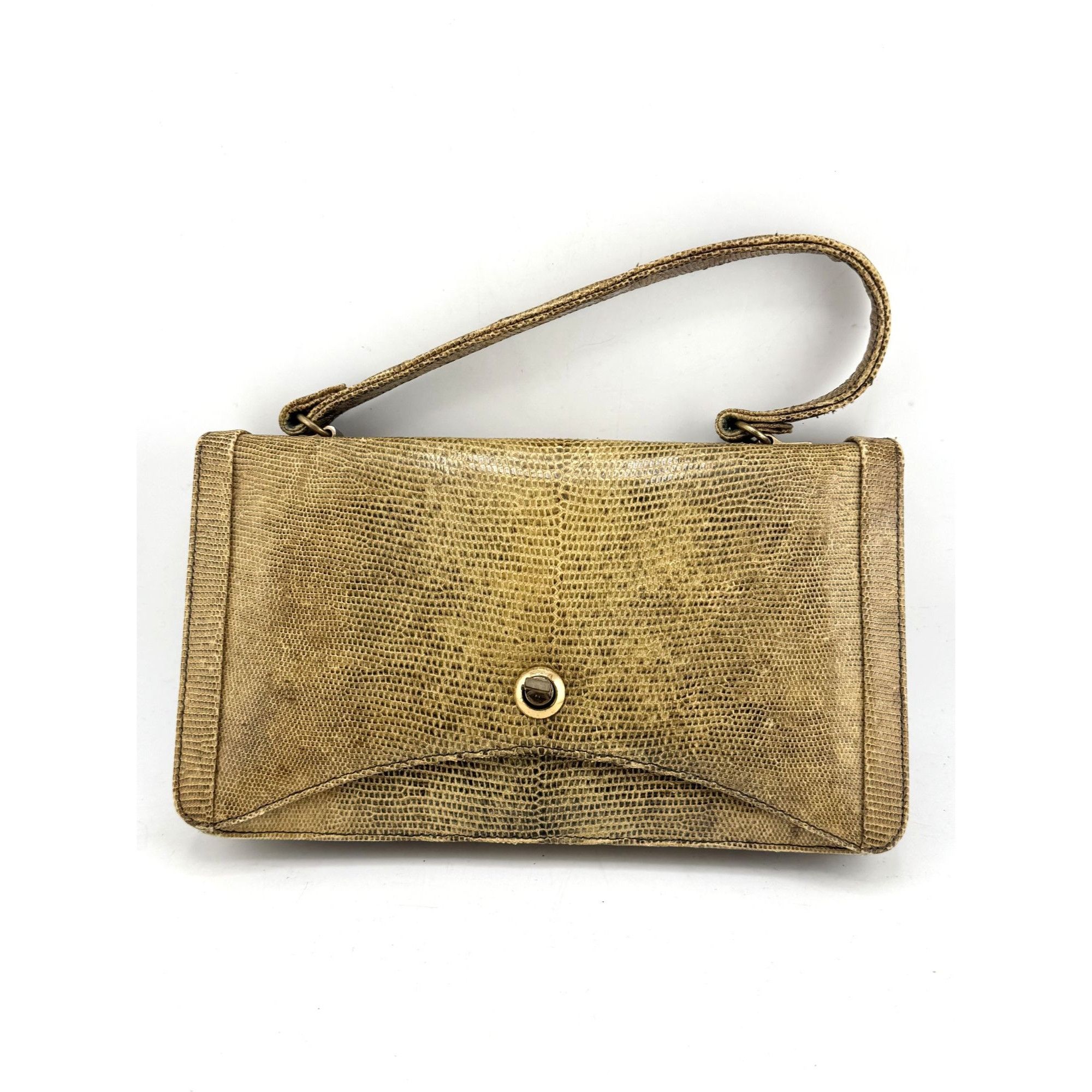 Vintage Vintage snakeskin top handle purse handbag bag Size ONE SIZE - 2 Thumbnail