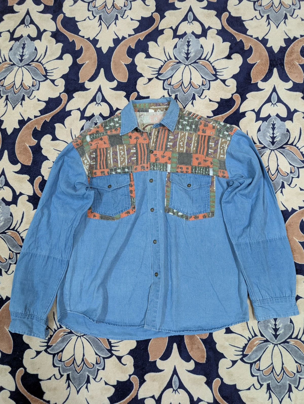Vintage Western Shirt Vintage Kikada Long Sleeve Size US XL / EU 56 / 4 - 1 Thumbnail