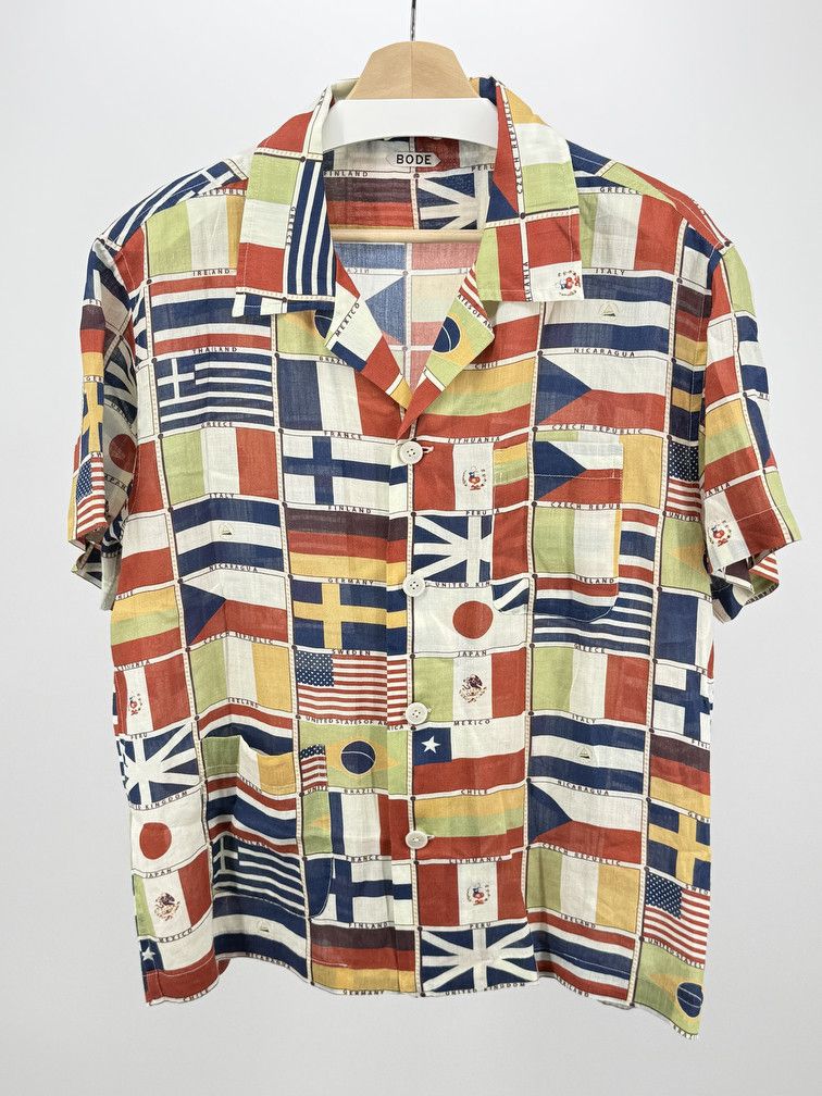 Bode Louis International Flag Shirt Size US M / EU 48-50 / 2 - 1 Thumbnail