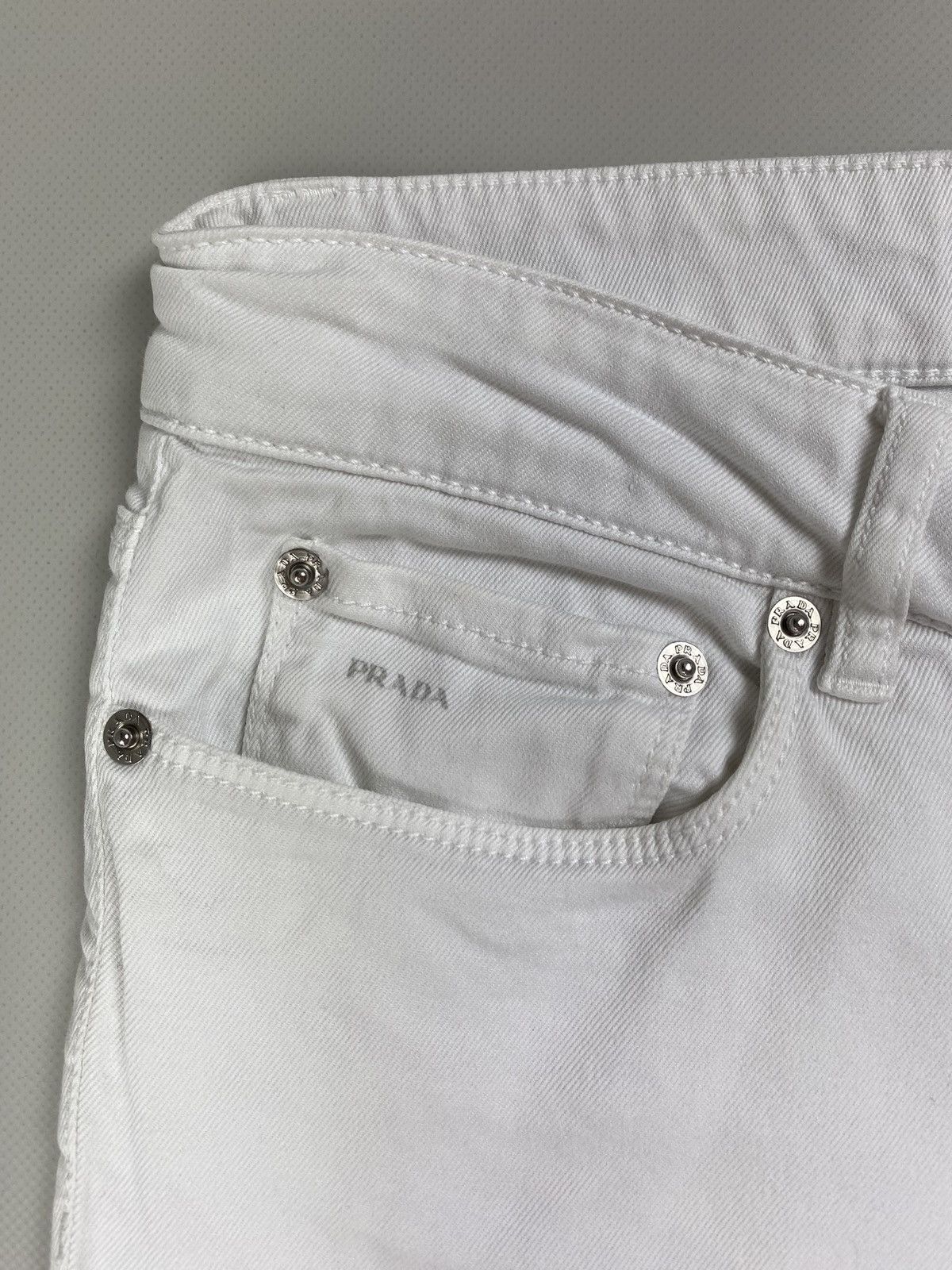 Prada Prada ladies cropped denim Breeches jeans size 29 white Size 29" - 11 Thumbnail