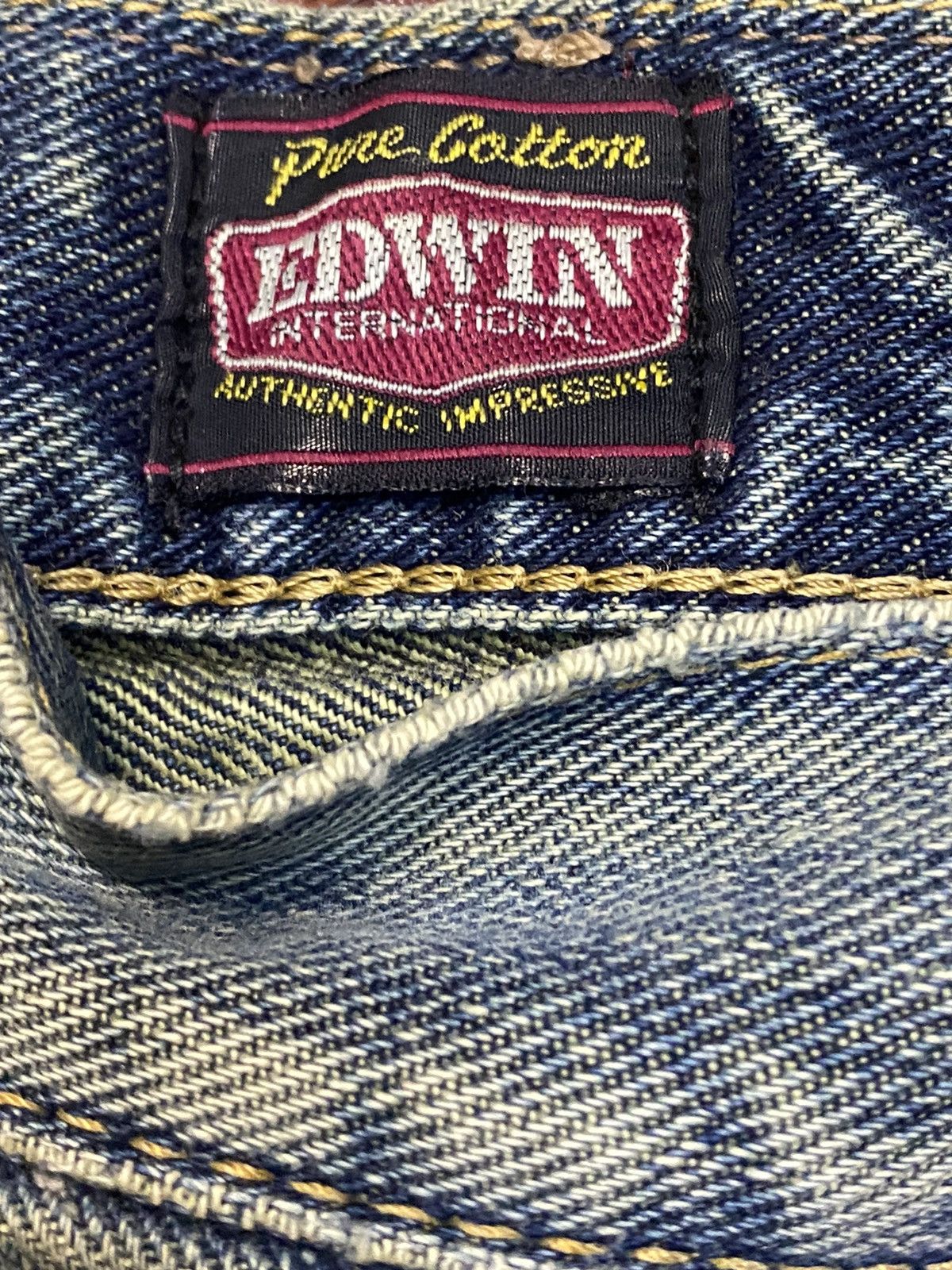 Other Vintage Edwin authentic entic Faded Wash Distressed Jeans Size US 29 - 8 Thumbnail