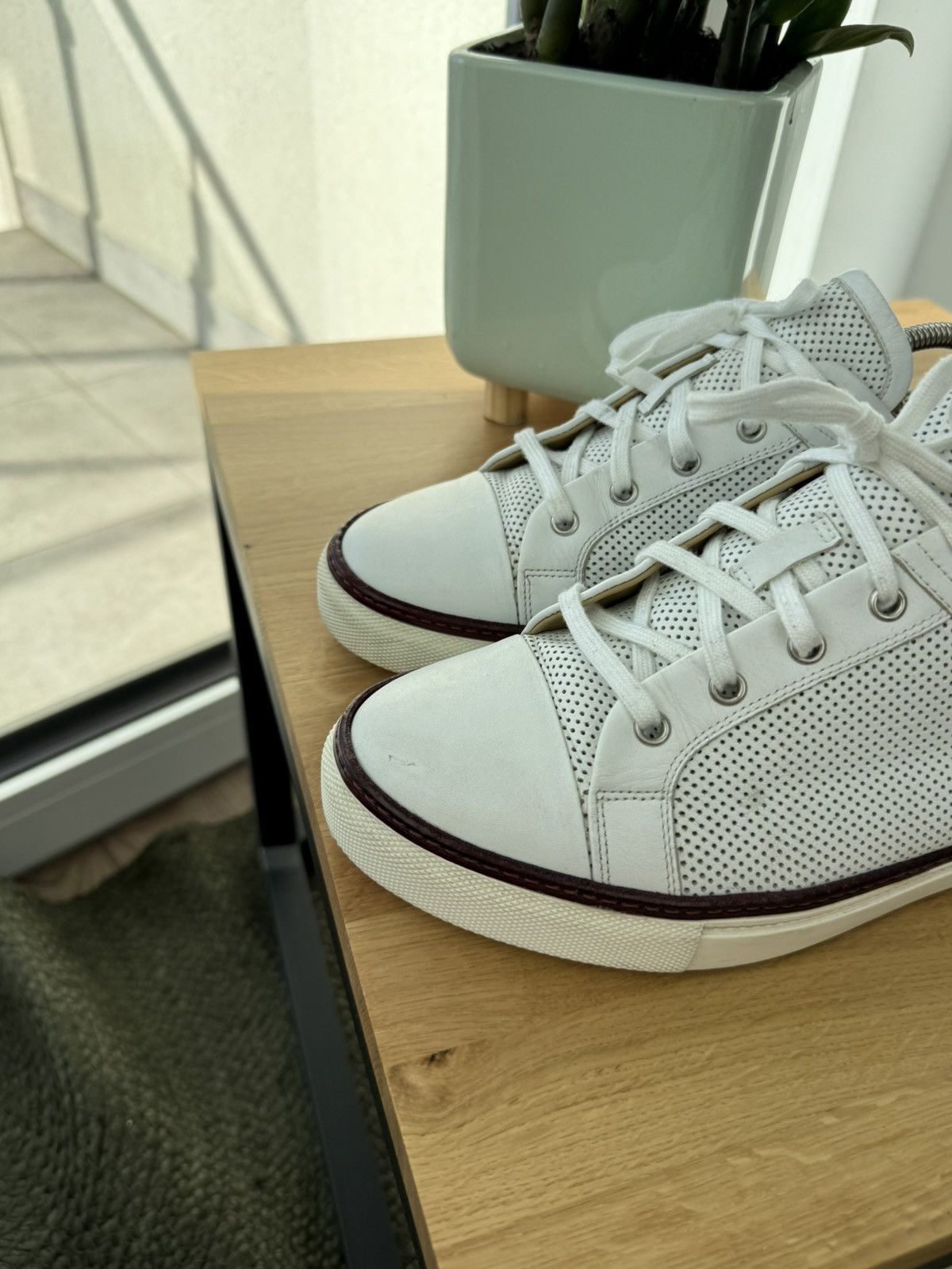 Hermes Hermes Sneakers Leather White logo Shoes 44 Size US 10 / EU 43 - 5 Thumbnail
