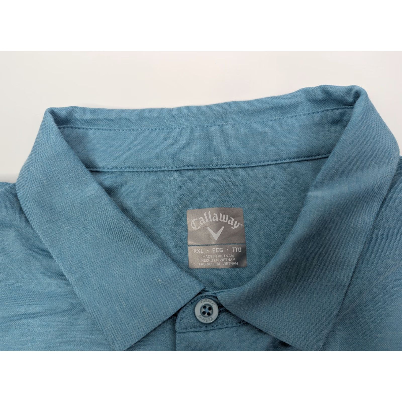 Callaway Callaway Polo Shirt Mens 2XL Blue Stripe Performance Golf Shirt Short Sleeve Button Collar Logo 100% Polyester Size US XXL / EU 58 / 5 - 6 Thumbnail
