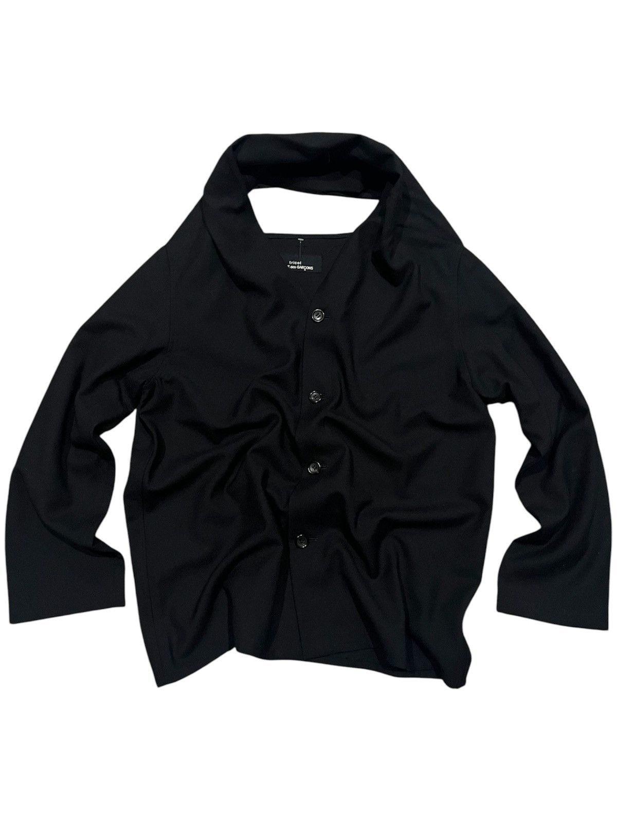 Comme des Garcons × Rei Kawakubo Aw92 Tricot Comme des Garcons Black Blazer Jacket Size US S / EU 44-46 / 1 - 1 Thumbnail