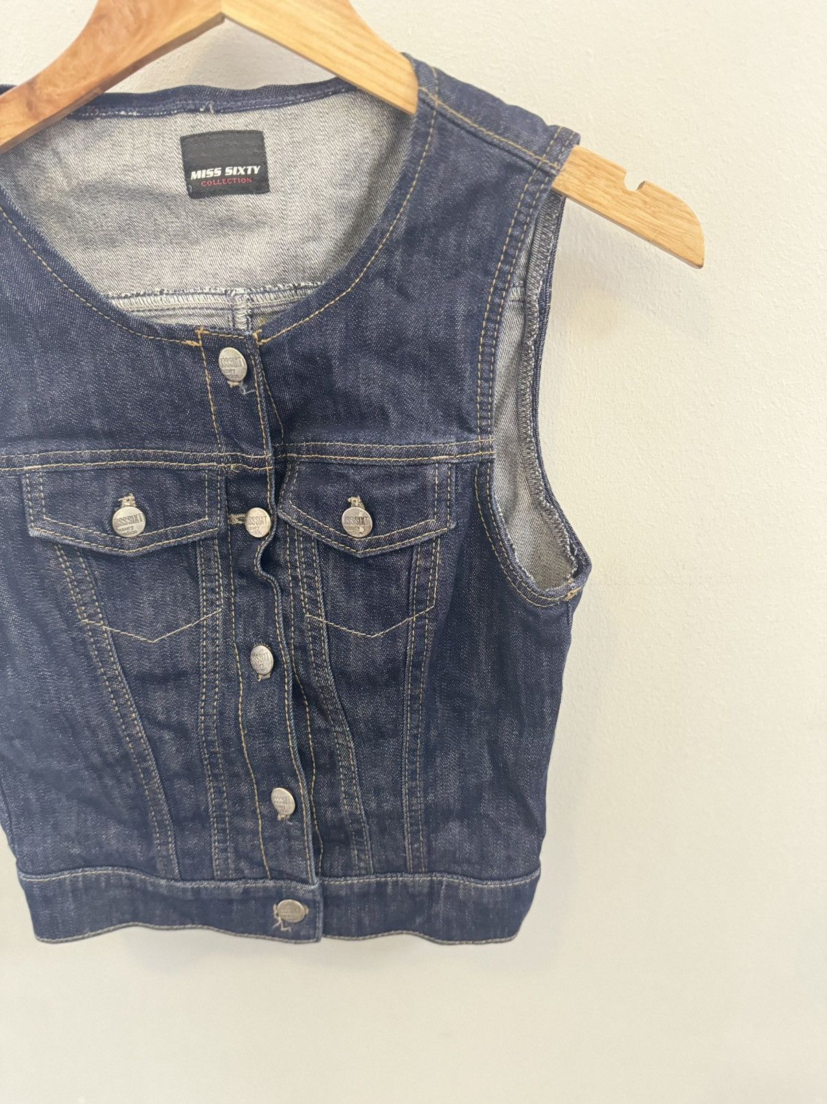Miss Sixty Miss Sixty Y2K Vest Avant Gard Japanese Denim Style Size S Size S / US 4 / IT 40 - 3 Thumbnail