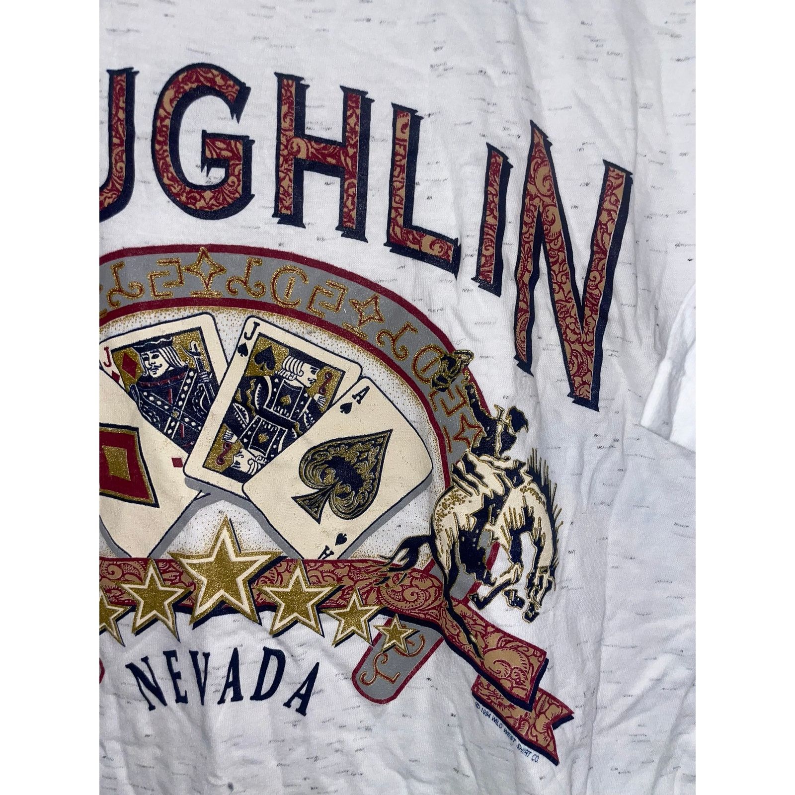 Vintage Vintage Laughlin Nevada Casino Graphic White Speckled Shirt Size US L / EU 52-54 / 3 - 5 Thumbnail