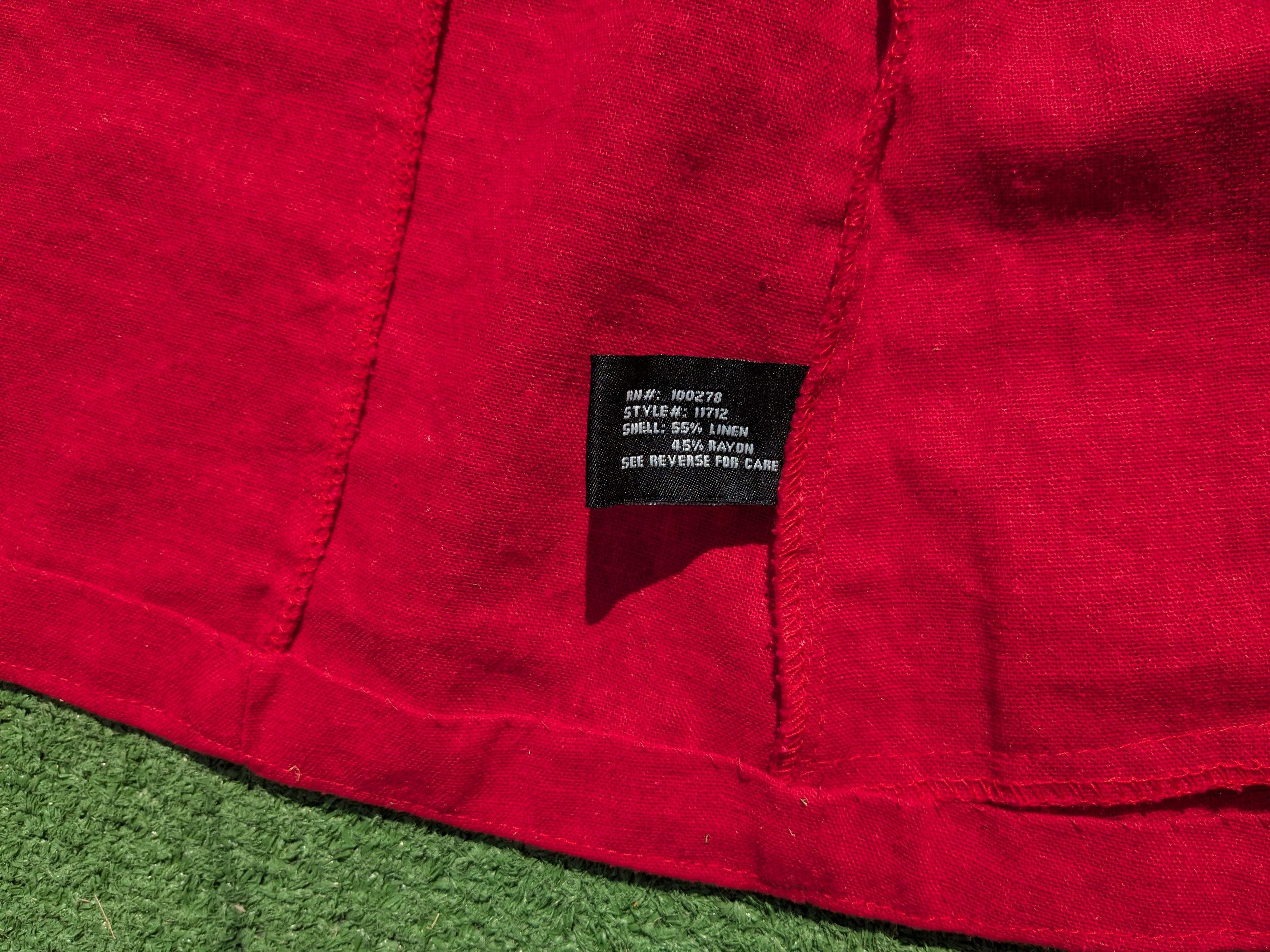 Other Scarlet Last Kiss Linen/Rayon 1-Button Blazer Jacket Top EUC Size L / US 10 / IT 46 - 6 Thumbnail