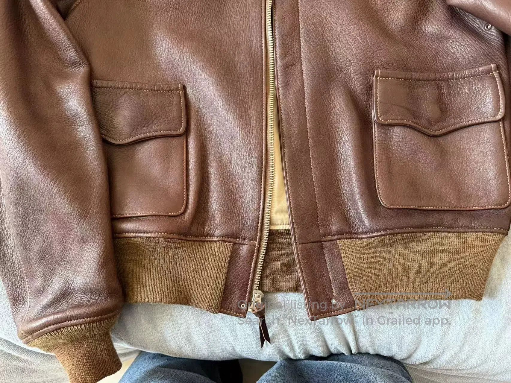 The Real McCoy's Real McCoy A2 Leather Jacket. Size US M / EU 48-50 / 2 - 3 Thumbnail