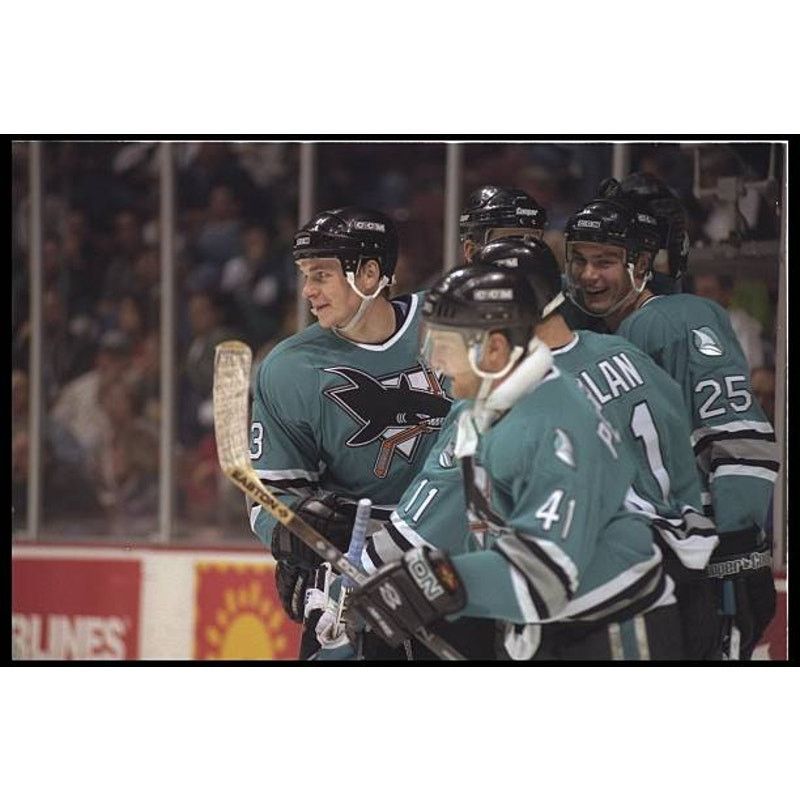 NHL × Starter San Jose Sharks 90s CCM Graphic AOP jersey teal NHL vintage Size US S / EU 44-46 / 1 - 11 Thumbnail
