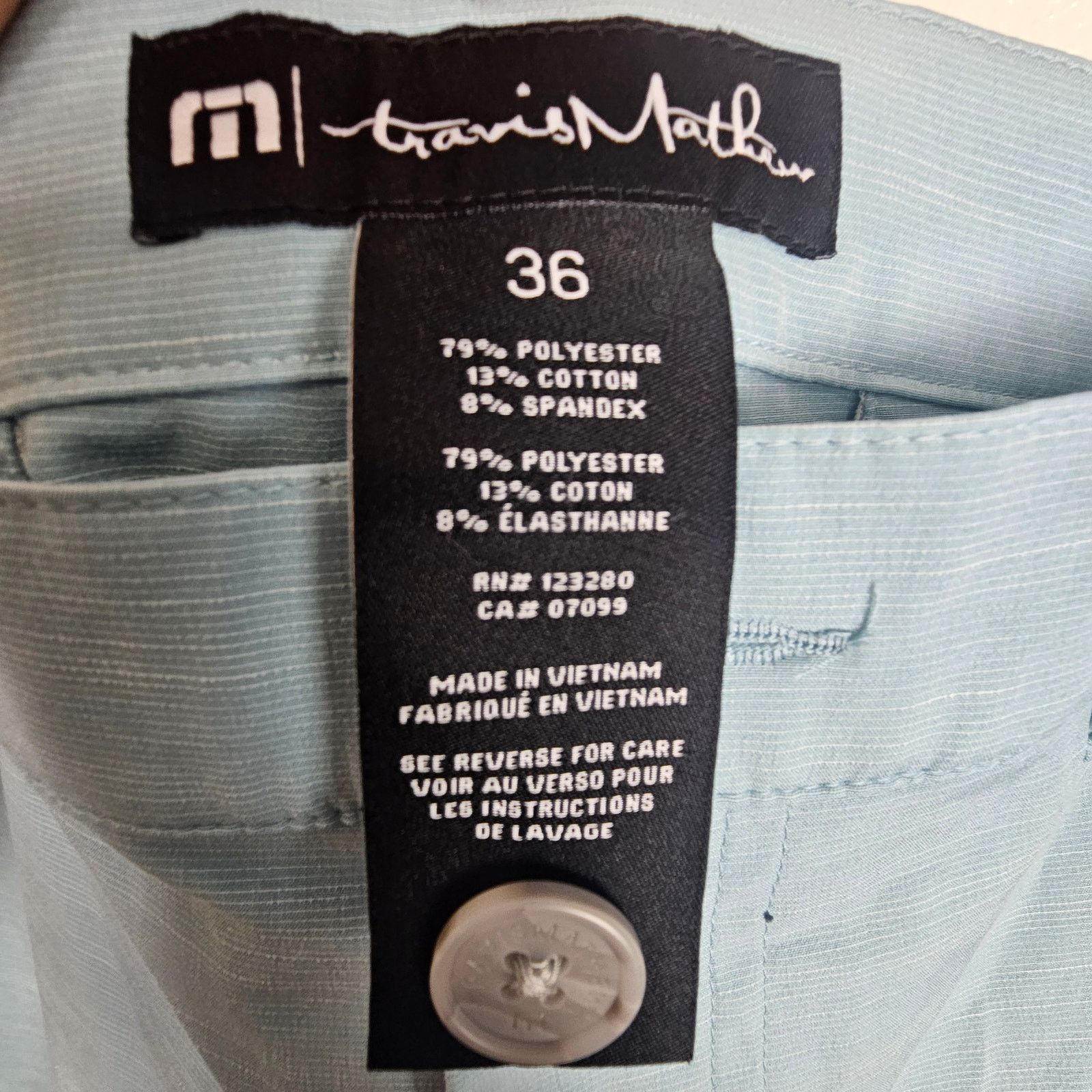 TravisMathew Travis Mathew Golf Chino Shorts Men 36x10 Blue Lightweight Size US 36 / EU 52 - 4 Thumbnail