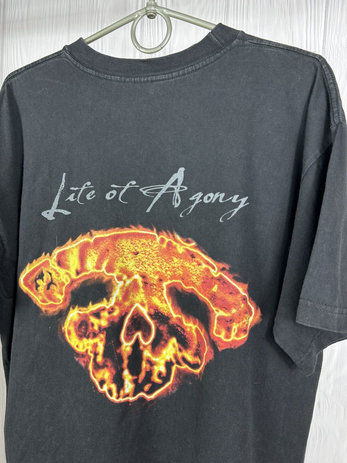 Band Tees Vintage 90s Life Of Agony LOA Band Fire T-Shirt Size L USA Size US L / EU 52-54 / 3 - 10 Thumbnail