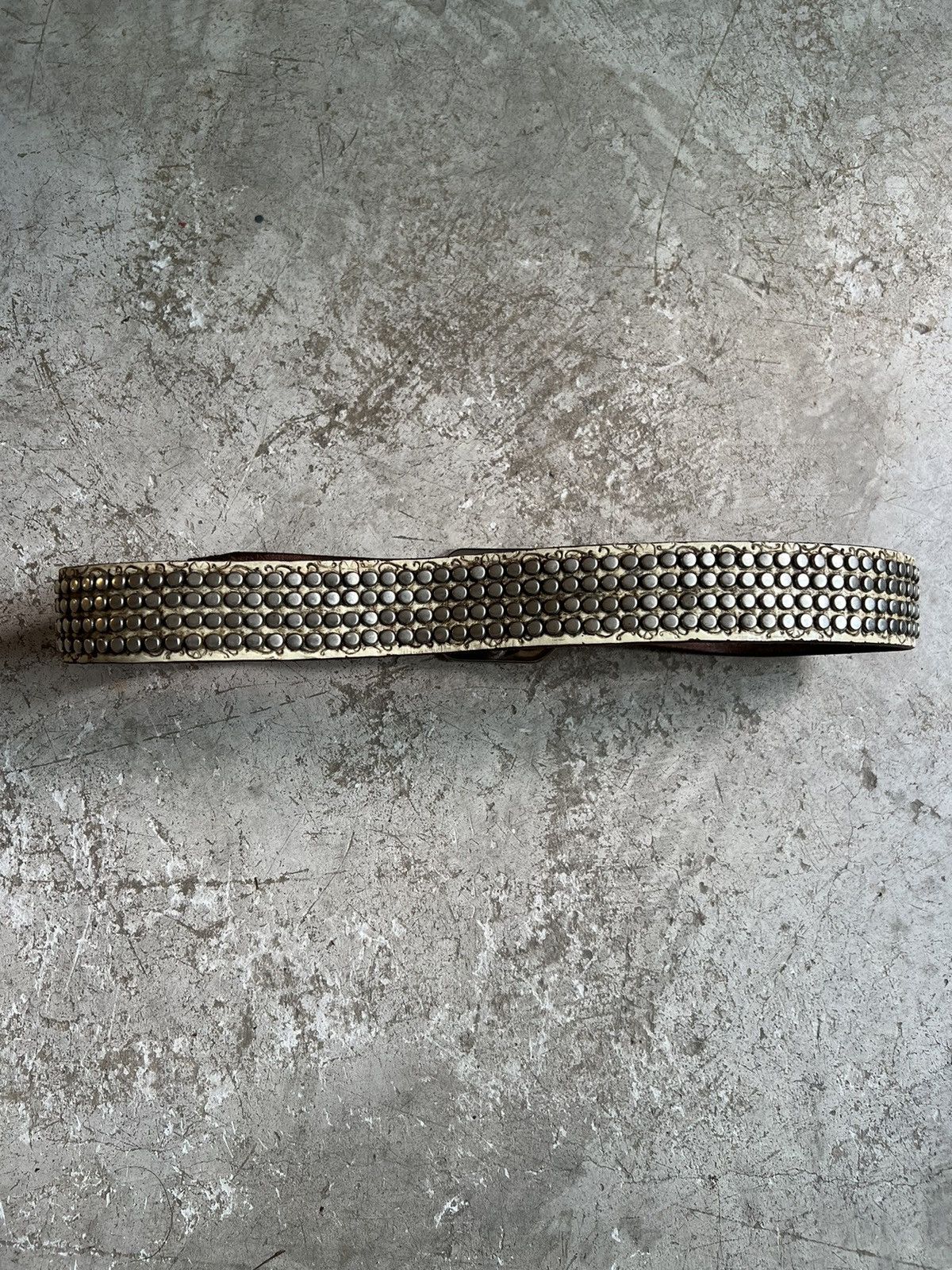 Genuine Leather × Vintage SOLD* Vintage Studded Leather Belt Size 34 - 7 Thumbnail