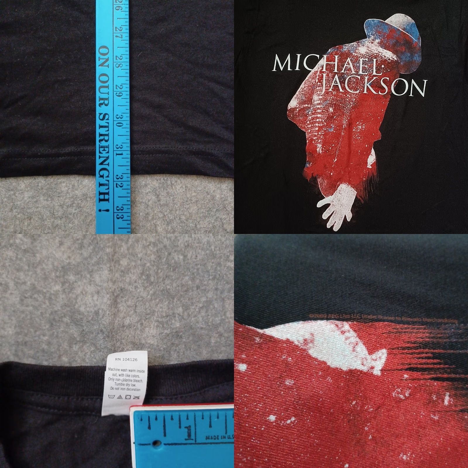 Tultex Michael Jackson Mens T Shirt XL Black Big Logo Album Promo Band Tee 2000s Size US XL / EU 56 / 4 - 8 Thumbnail