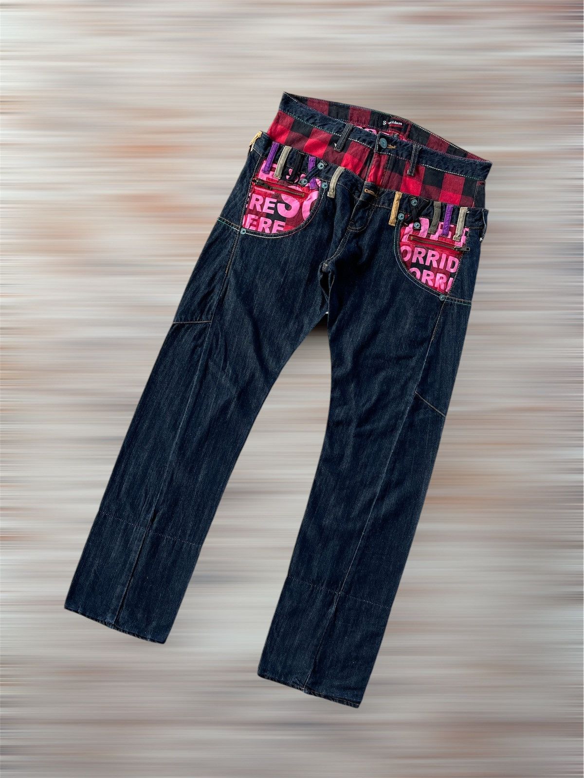 Japanese Brand SORRIDERE DOUBLE WAIST LOOK LIKE HYSTERIC Size US 33 - 2 Thumbnail