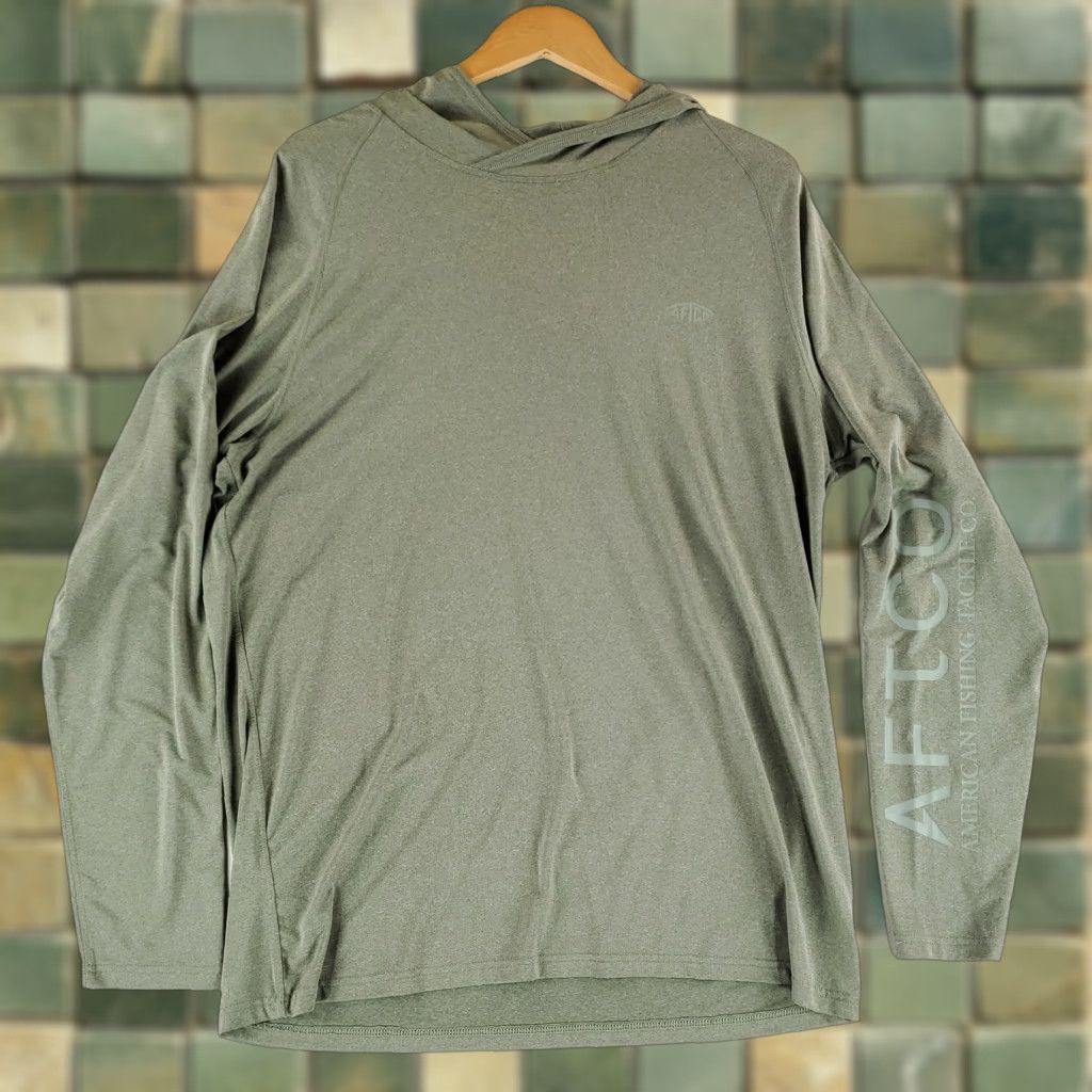 Vintage AFTCO Hoodie Pullover Mens L Gray Lightweight Hooded Shirt? Size US L / EU 52-54 / 3 - 1 Thumbnail