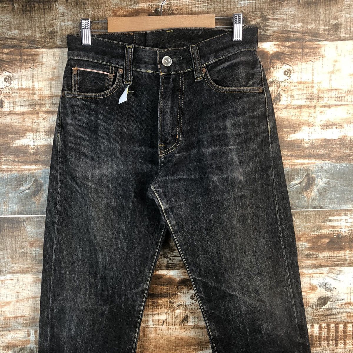 Japanese Brand DL Uniqlo Black Denim Pants #C288 Size US 29 - 4 Thumbnail