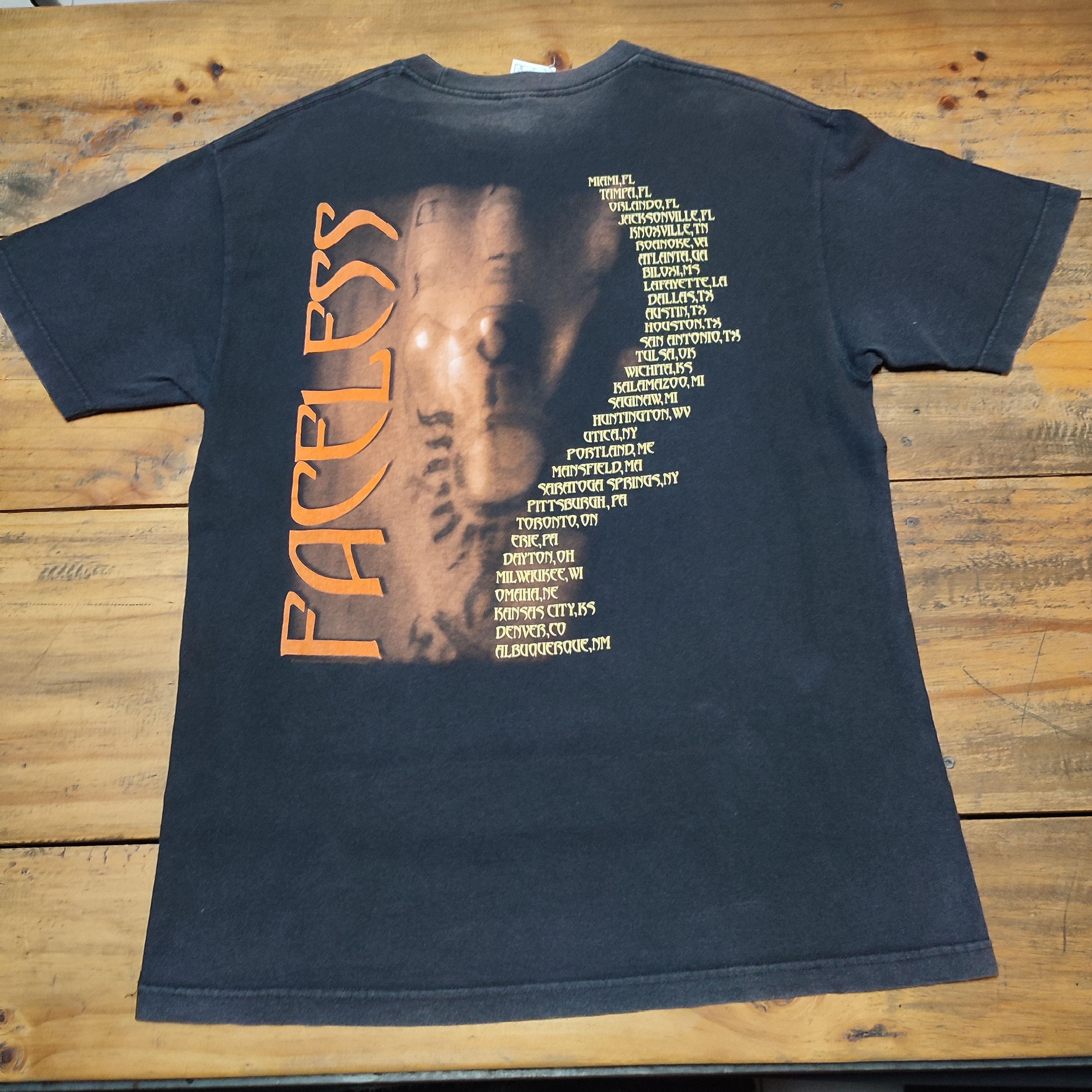 Band Tees × Vintage Vintage 2003 Godsmack Faceless Tour Tennessee River T-shirt Size US L / EU 52-54 / 3 - 4 Thumbnail