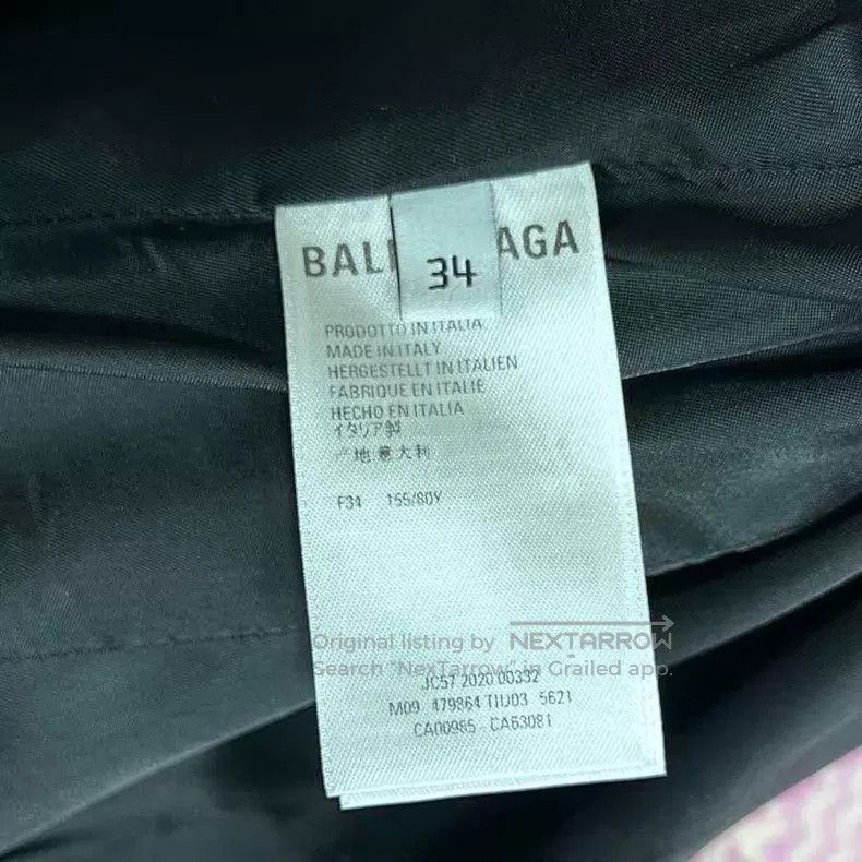 Balenciaga Balenciaga Pink Plaid Hourglass Woolen Coat Size XXS / US 00 / IT 34 - 5 Thumbnail