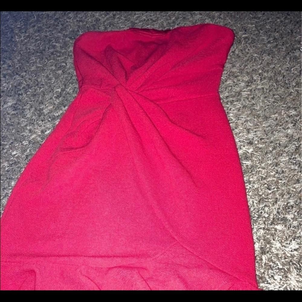 Designer Chic Red Ruffled Mini Dress - Perfect for Night Out Size XS / US 0-2 / IT 36-38 - 2 Thumbnail