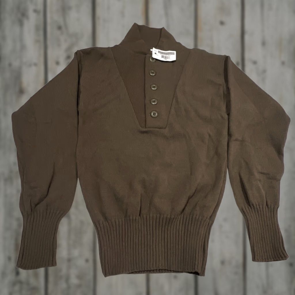Vintage DSCP Garrison Collection Men’s Small Brown Army High Neck Military Sweater NEW Size US S / EU 44-46 / 1 - 1 Thumbnail
