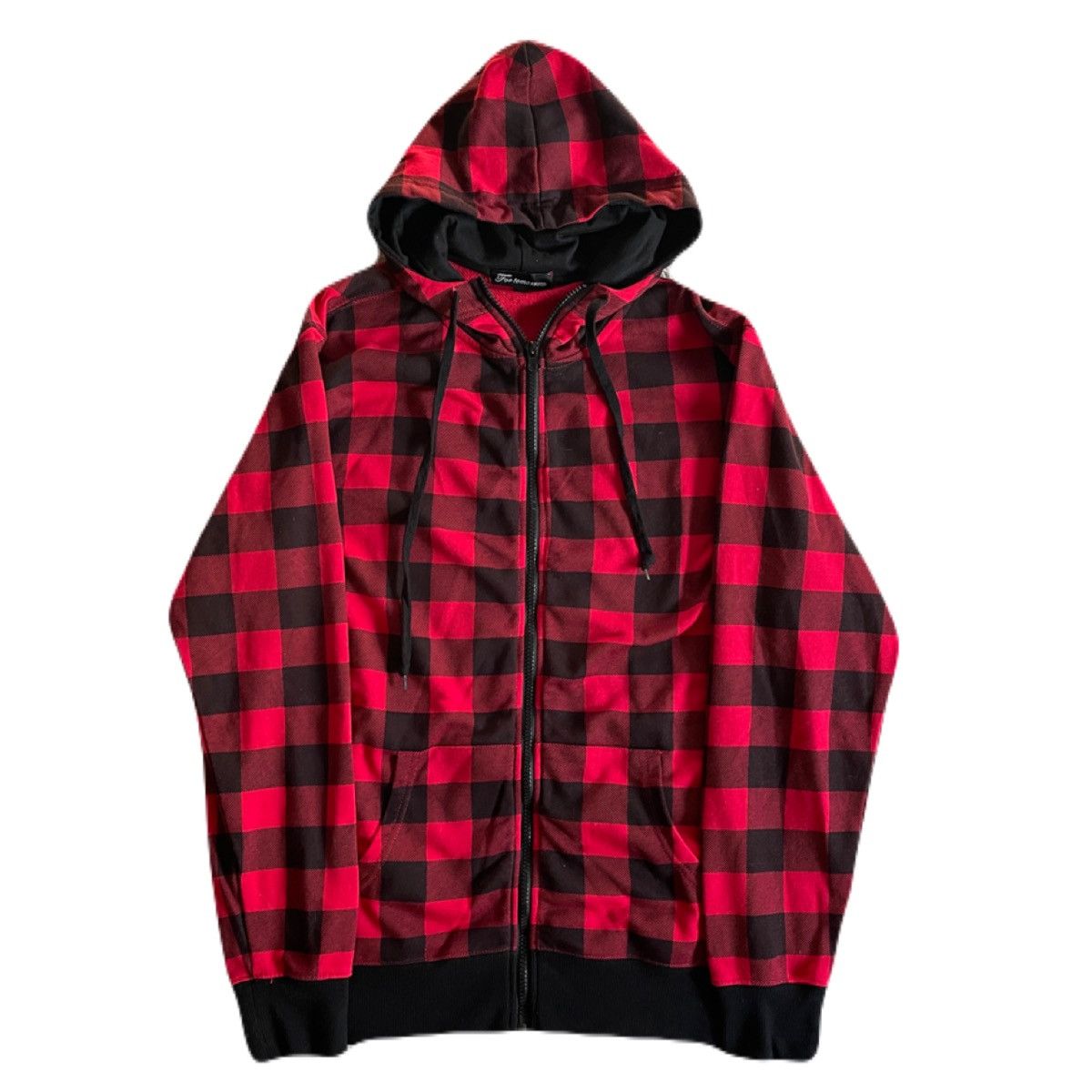 If Six Was Nine 2000s Japanese archive Vkei Plaid Zip-Up Hoodie Gyaruo Y2K Size US M / EU 48-50 / 2 - 2 Thumbnail