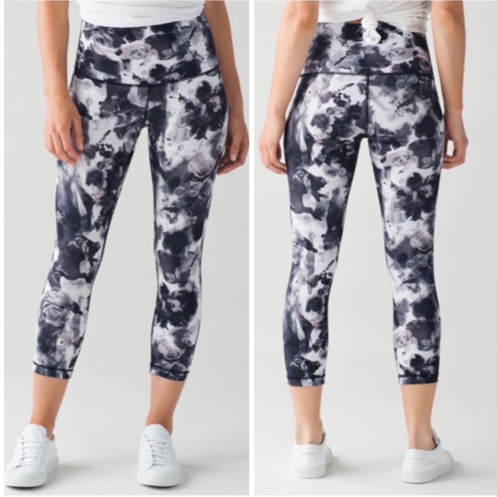 Lululemon Lululemon Wunder Under Crop High Rise Leggings Sz 4 Size 22" - 1 Thumbnail