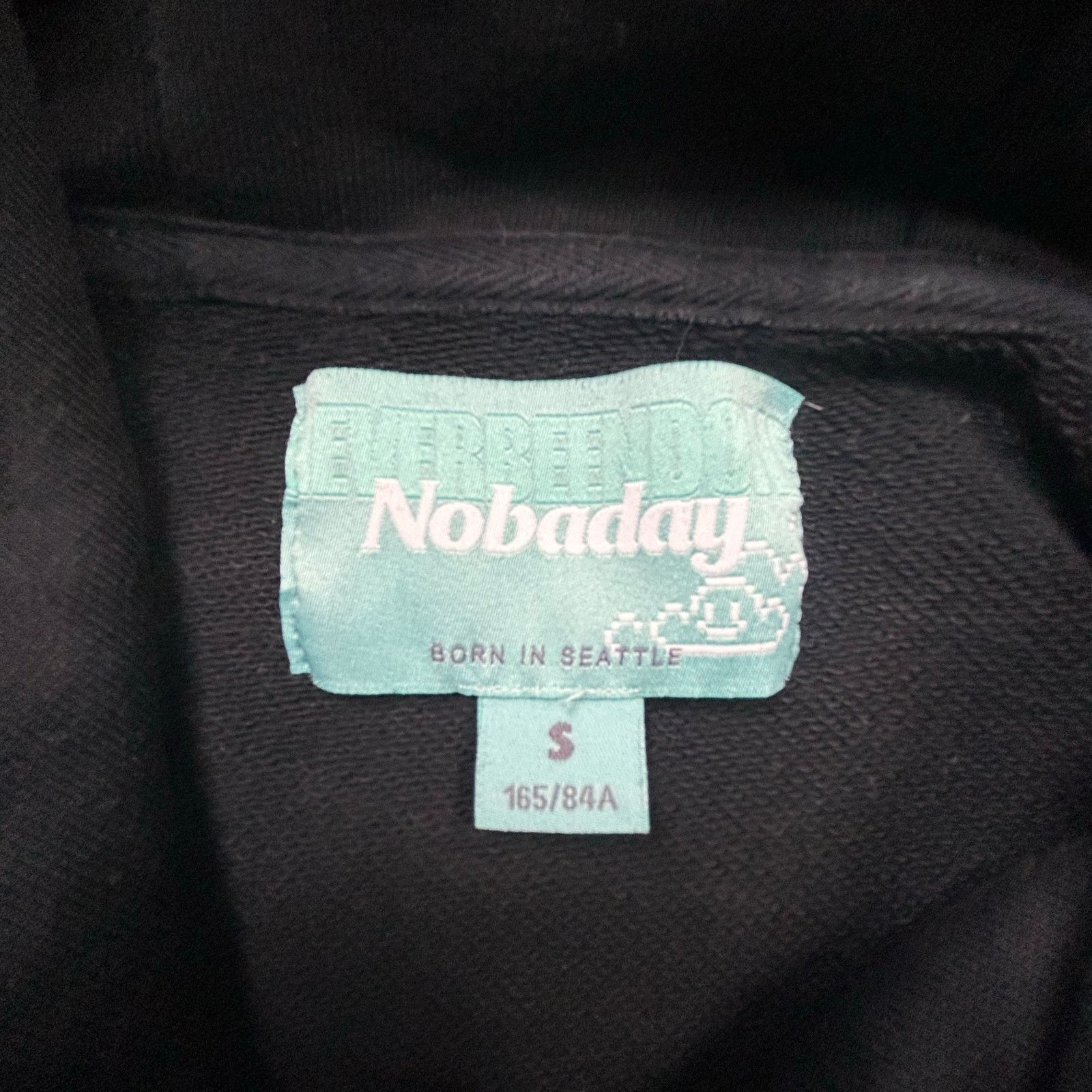 Vintage Nobaday Black and Green Max Pull-over Hoodie Size US S / EU 44-46 / 1 - 3 Thumbnail