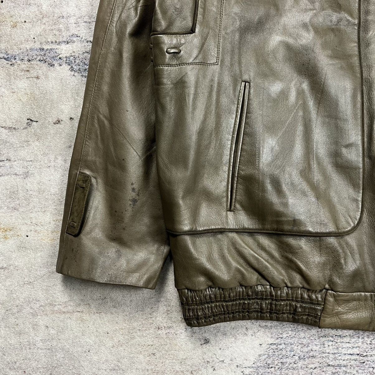 Zilli Vintage 90s Zilli philippe leather Jacket fur collar Size US M / EU 48-50 / 2 - 12 Thumbnail