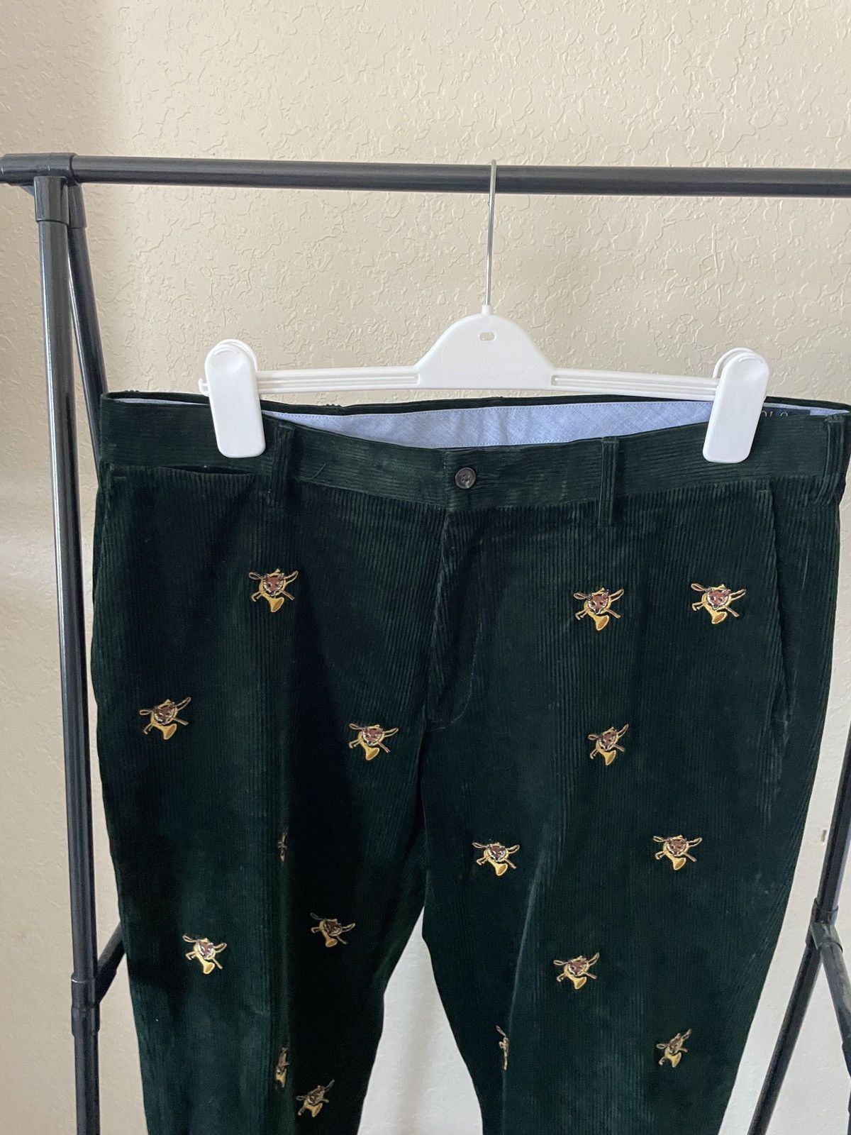 Polo Ralph Lauren French Horn & Foxes FF corduroy Cropped pants Size US 38 / EU 54 - 2 Thumbnail