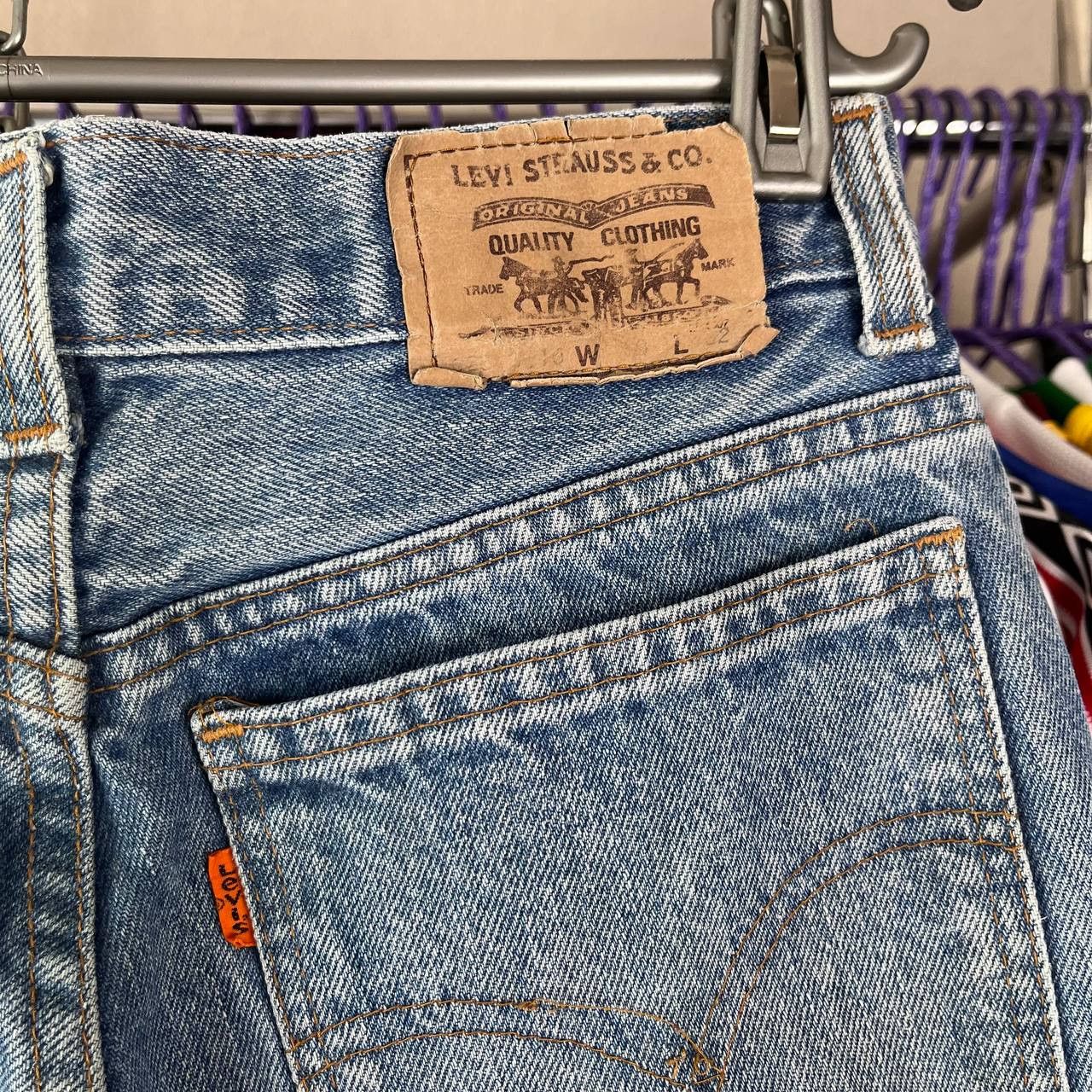 Levi's Vintage 70s Levis 628 Orange Tab Blue Denim Pants Size US 30 / EU 46 - 4 Thumbnail