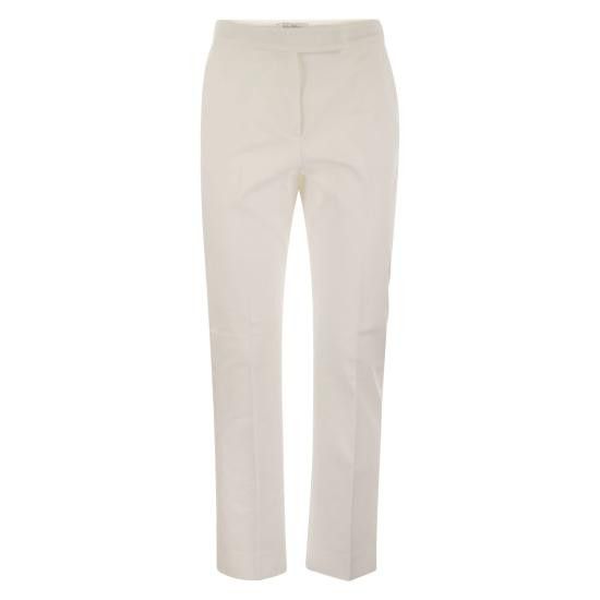 Max Mara MAX MARA Women Straight Pants 2511131072600 WHITE Size 27" / US 4 / IT 40 - 1 Thumbnail