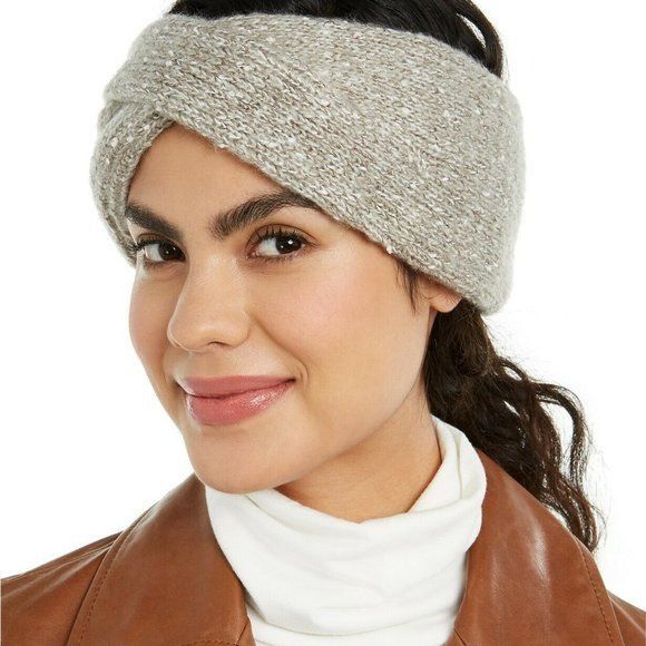 DKNY DKNY Fleece-Lined Headband, Gray, OS Size ONE SIZE - 8 Thumbnail