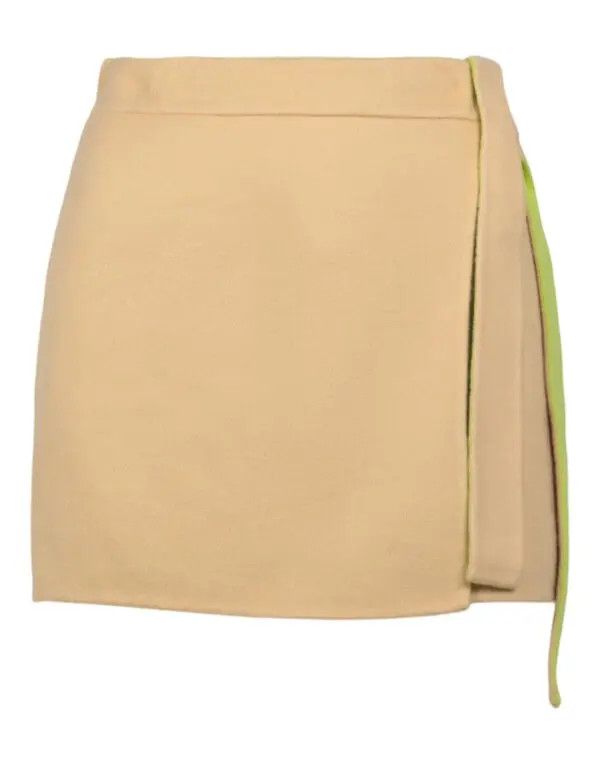 Off-White o1y1225 Mini Skirt in Beige Size 25" / US 0 / IT 36 - 1 Thumbnail