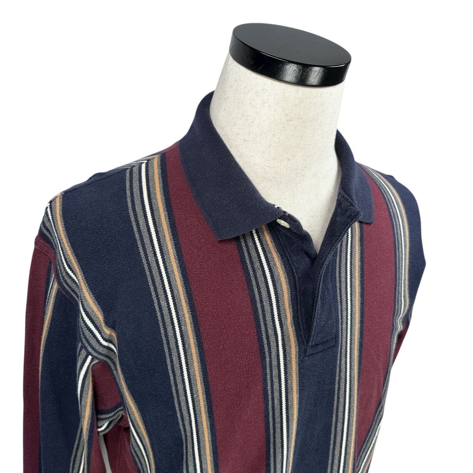 Club Room Vintage Club Room Rugby Polo Shirt Men M Maroon Blue Striped Size US M / EU 48-50 / 2 - 3 Thumbnail