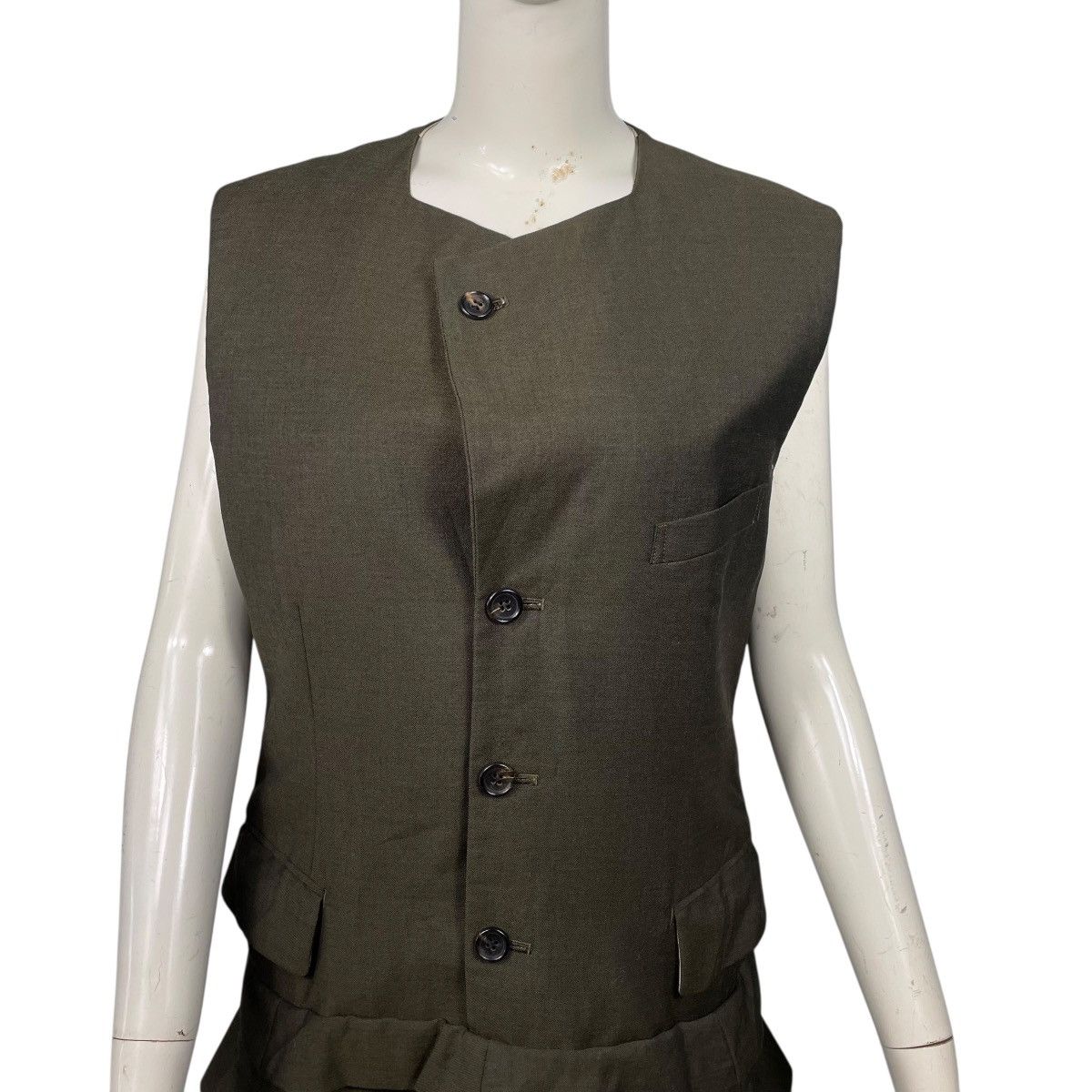 Comme des Garcons Comme Des Garcons AD1994 Sleeveless Frill Hem Wool Dress Size S / US 4 / IT 40 - 3 Thumbnail