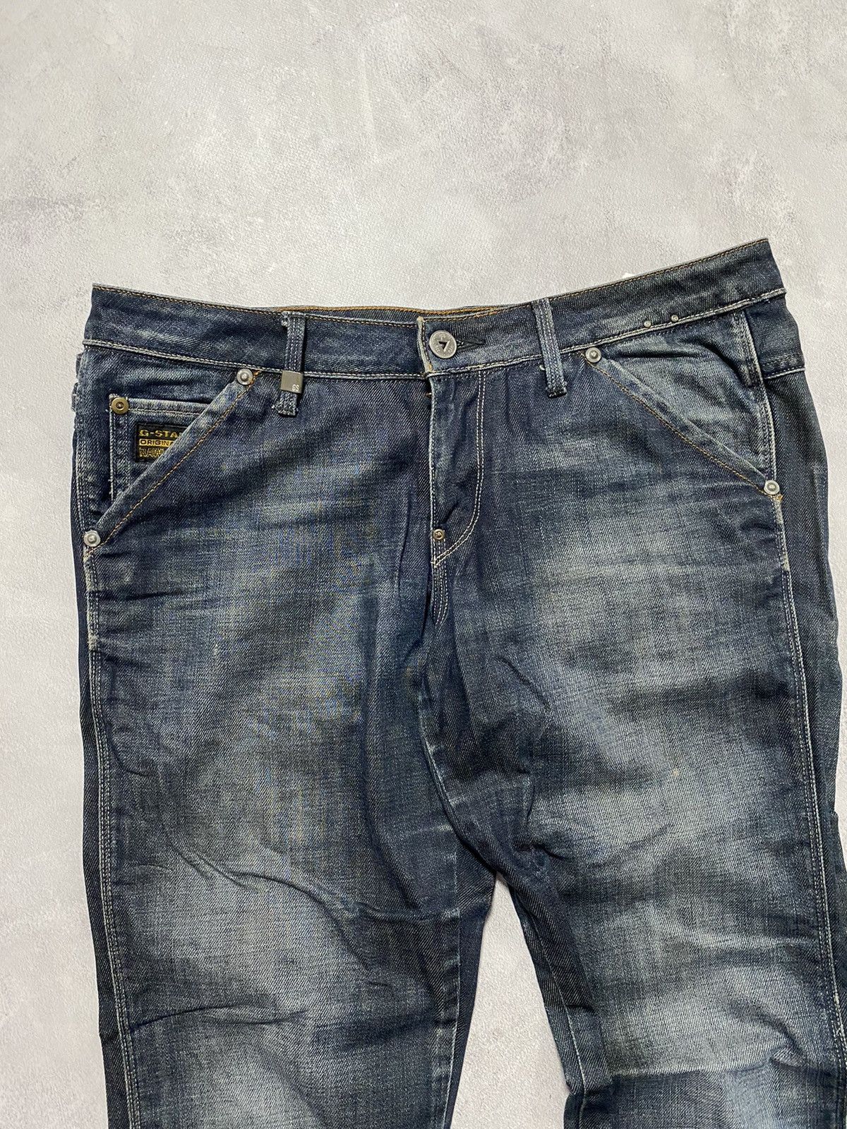G-Star Vintage G-Star Denim Pants Jeans Double Knee Faded 3301 Size US 31 - 2 Thumbnail