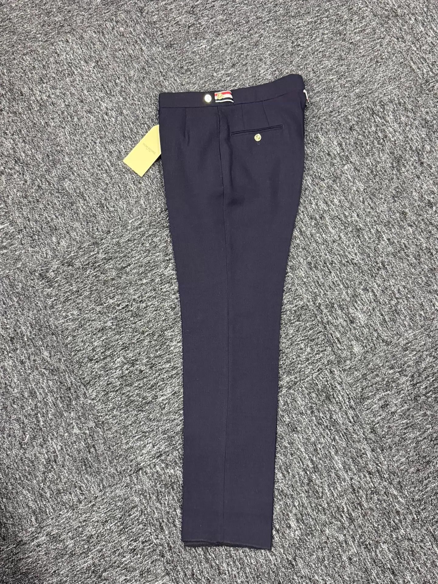 Thom Browne Thom Browne Navy Gold Button Wool Trousers Slim Size 2 Size US 32 / EU 48 - 3 Thumbnail