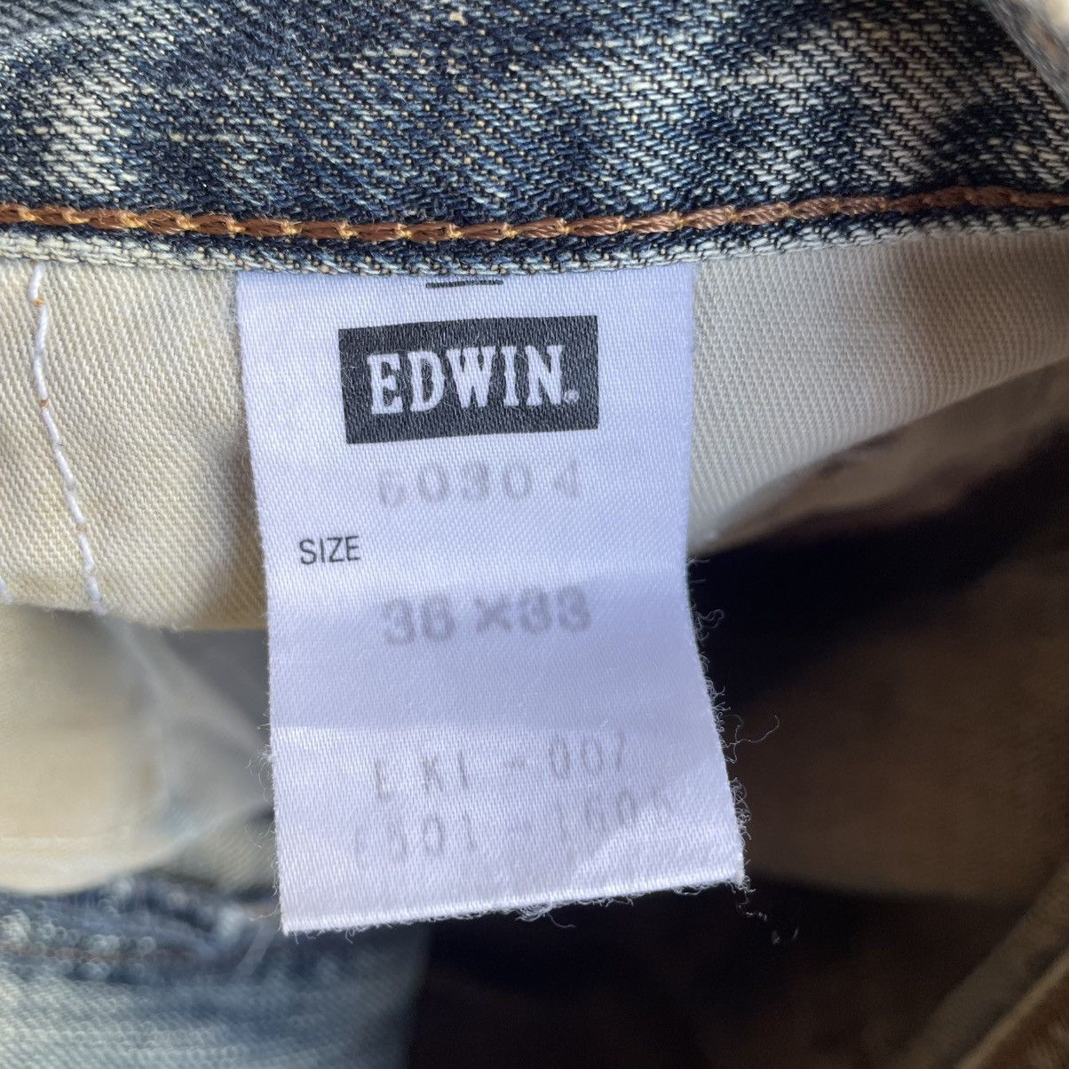 Edwin 🔥Vintage Edwin 503Z Stoned Washed Distress Denim Jeans Size US 35 - 14 Thumbnail