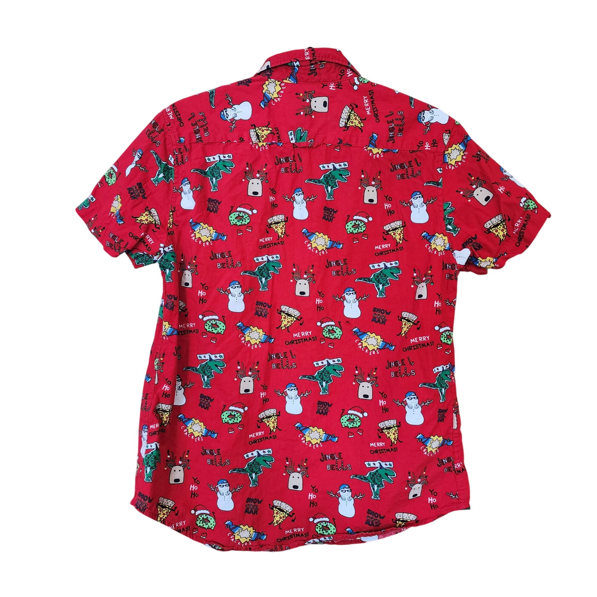 Denim & Flower Denim & Flower Ricky Red Christmas Button Up Shirt Mens Smal Size US S / EU 44-46 / 1 - 2 Thumbnail
