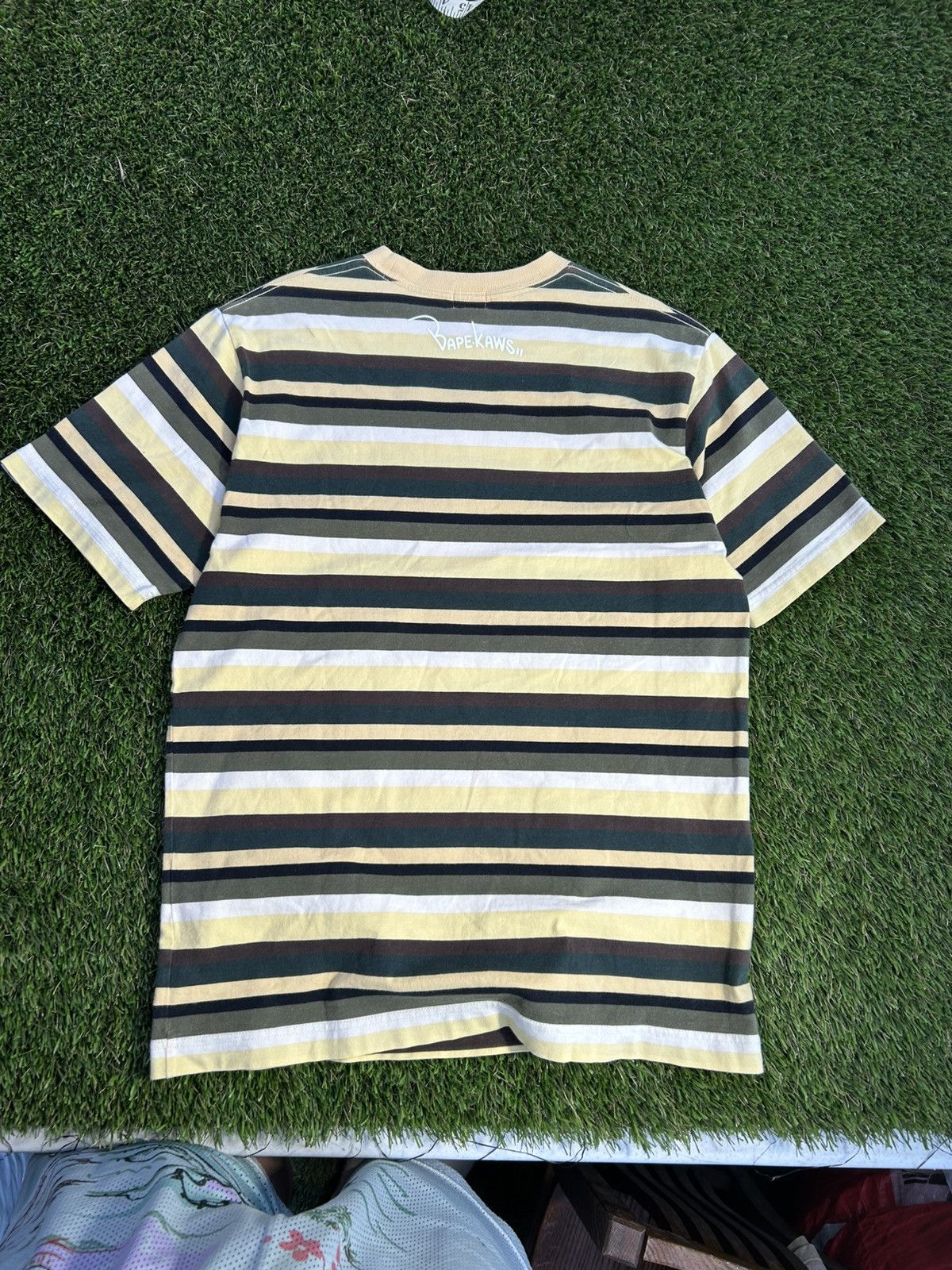 Bape × Kaws BAPE Kaws Nigo GRAIL Striped Ghost Tee Size US M / EU 48-50 / 2 - 2 Thumbnail