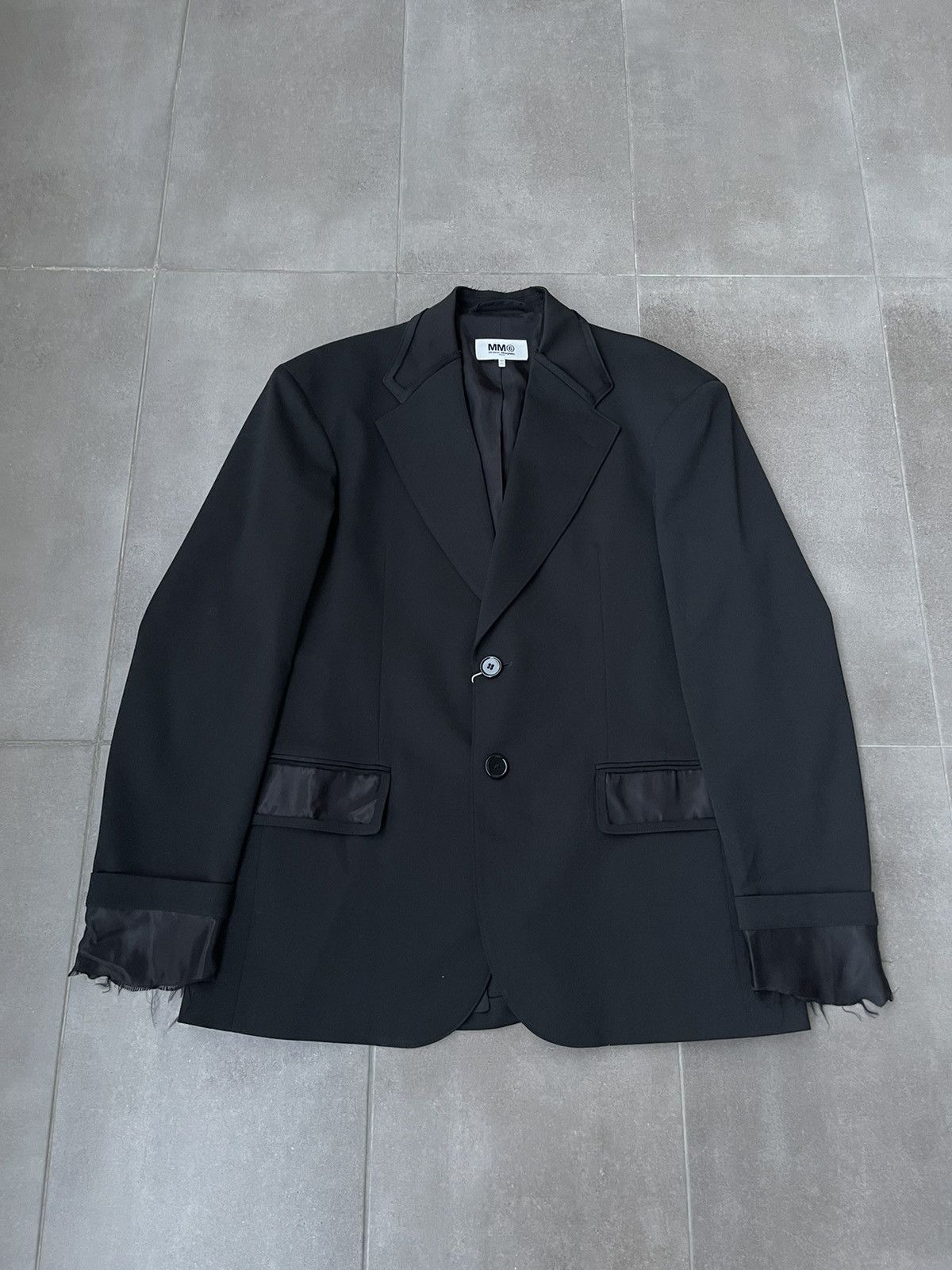 Maison Margiela !DS! SS23 Maison Margiela Deconstructed Black Blazer Jacket Size L / US 10 / IT 46 - 2 Thumbnail