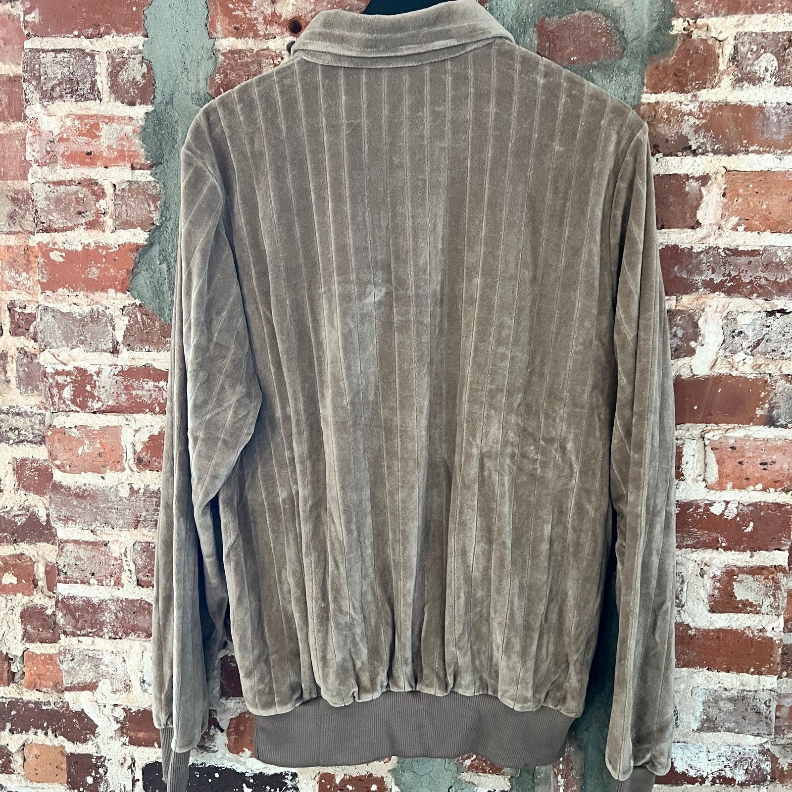 Vintage VTG Velour Setico Kangaroo Pocket Brown Shirt XL 23x38 NWT Size US XL / EU 56 / 4 - 6 Thumbnail