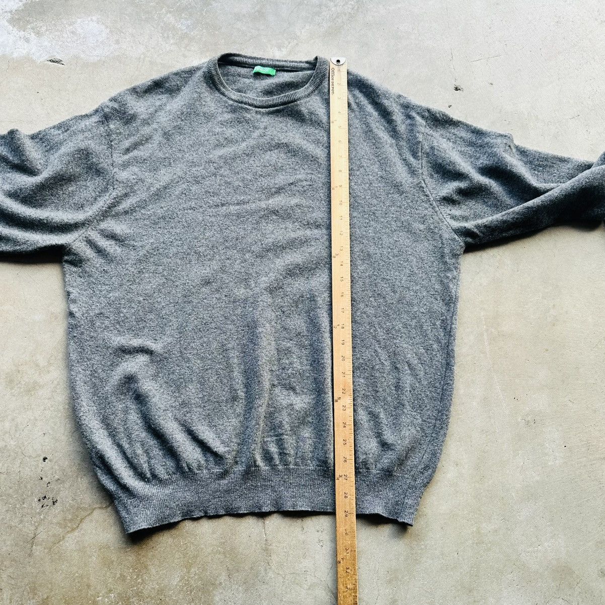 United Colors Of Benetton United Colors On Benetton Wool Sweater Men Size 2XL Gray Size US XXL / EU 58 / 5 - 4 Thumbnail