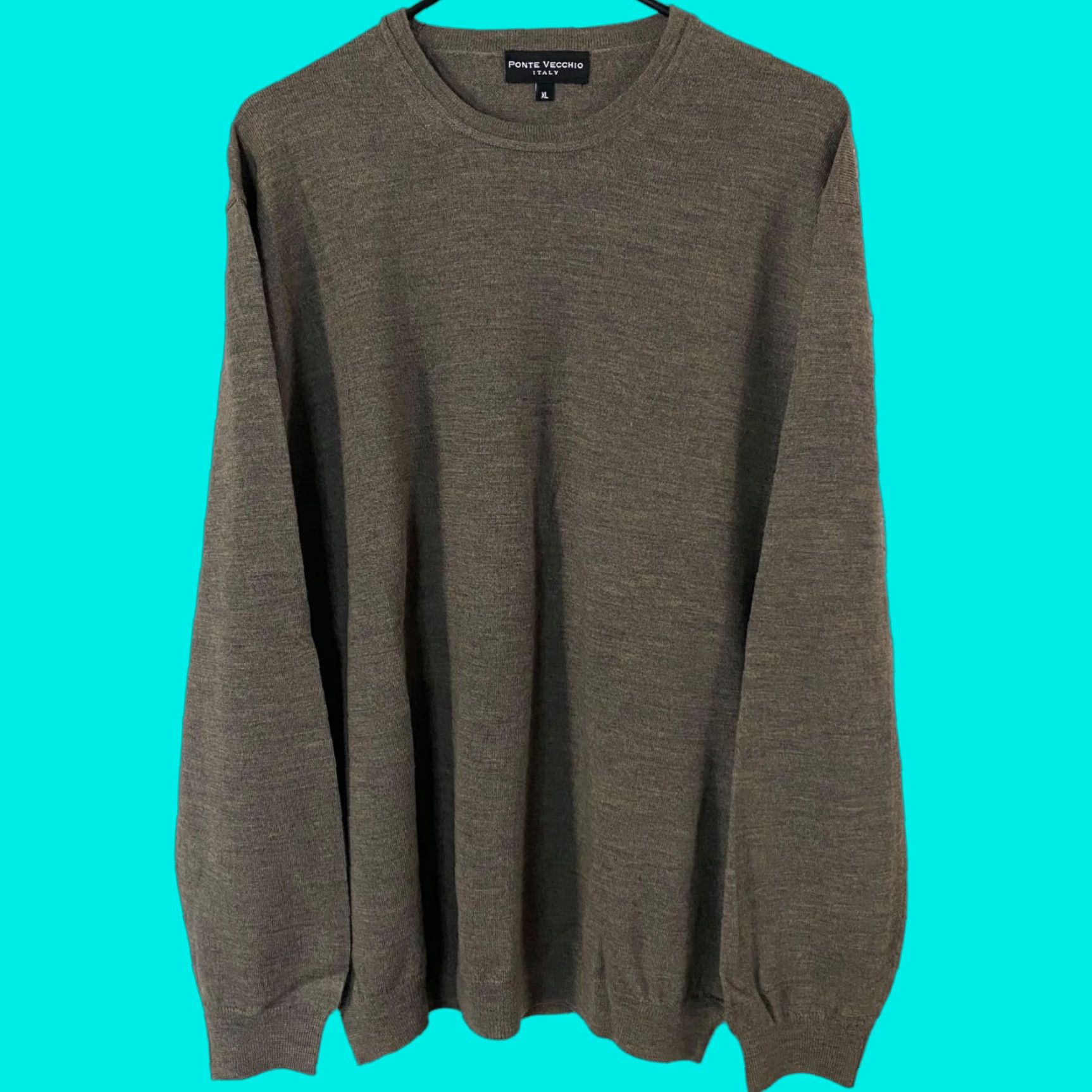 Vintage VINTAGE Ponte Vecchio Crewneck Sweater Brown XL Merino Wool Long-Sleeve Pullover Size US XL / EU 56 / 4 - 1 Thumbnail