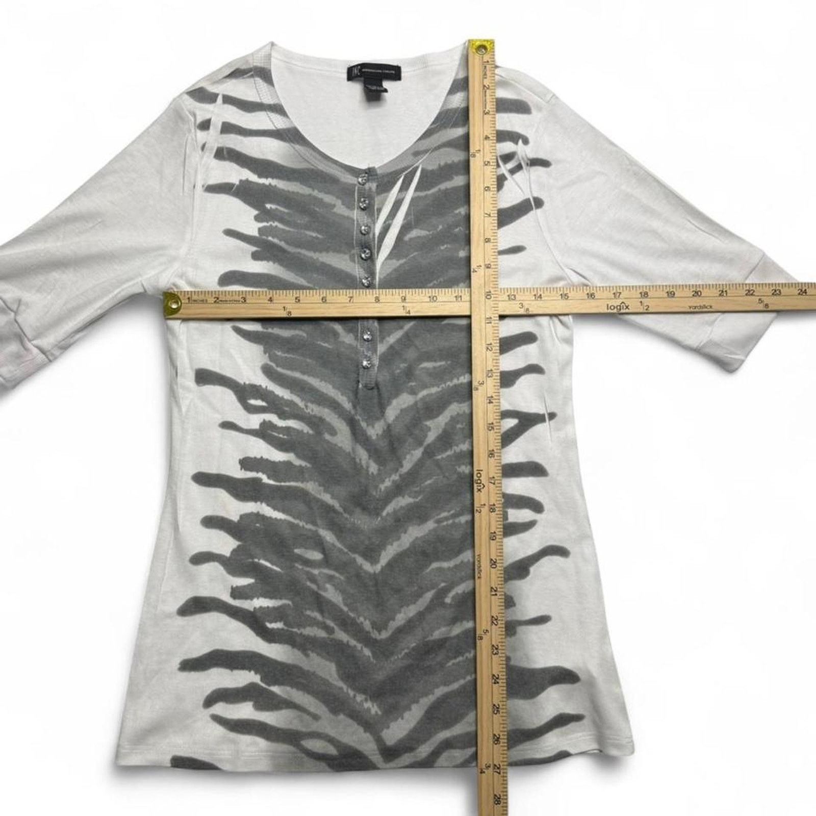 Other INC International Concepts white grey zebra print Size L Size L / US 10 / IT 46 - 4 Thumbnail