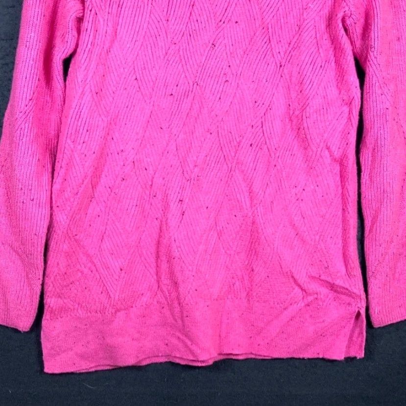 Talbots Talbots Womens Sweater Pink Turtleneck Petite Chunky Knit Cotton Blend PS Knits Pullover Kadence? Size S / US 4 / IT 40 - 3 Thumbnail